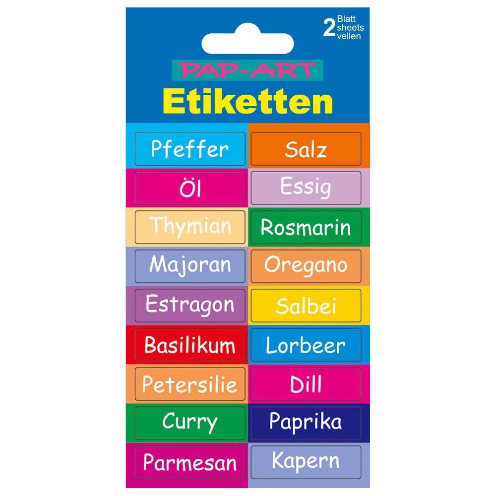 PAP-ART Einmach-Etiketten Gewürze