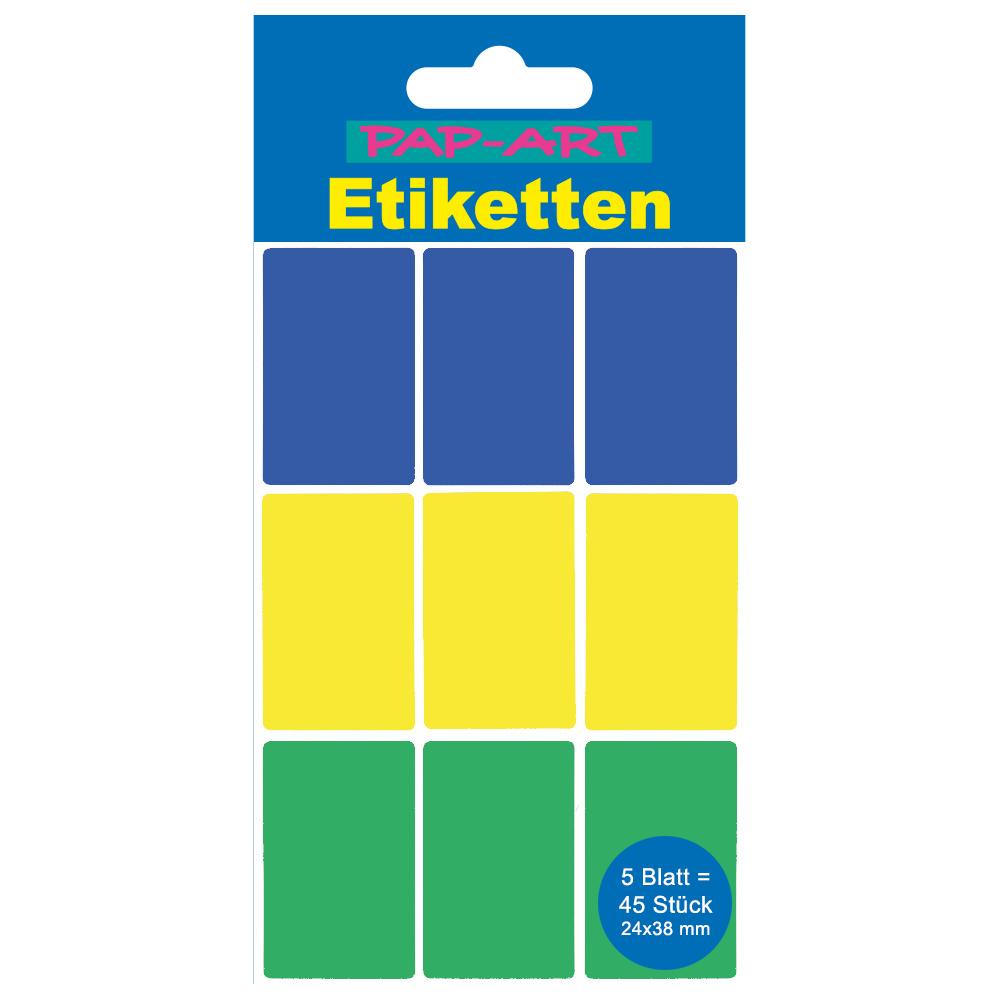 PAP-ART Vielzweck-Etiketten farbig 24x38mm
