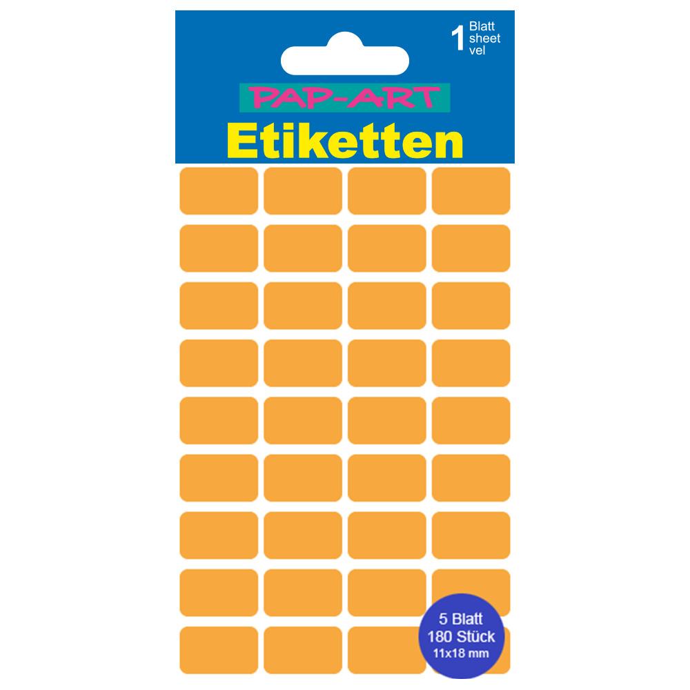 PAP-ART Vielzweck-Etiketten orange 11 x 18mm