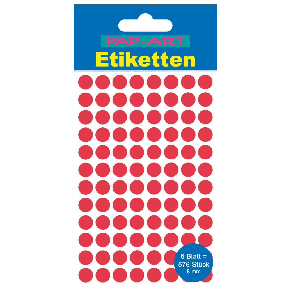 PAP-ART Markierungspunkte rot 8mm