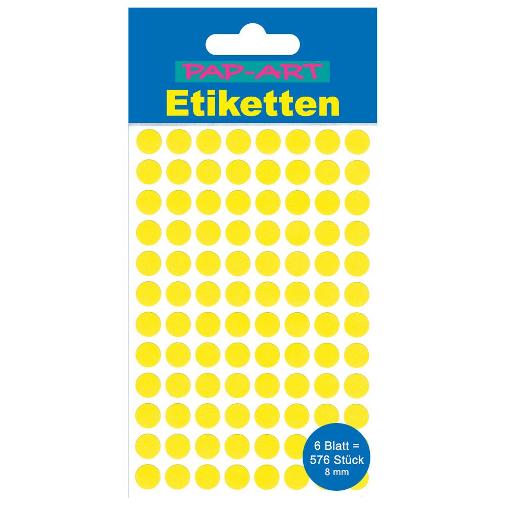 PAP-ART Markierungspunkte gelb 8mm