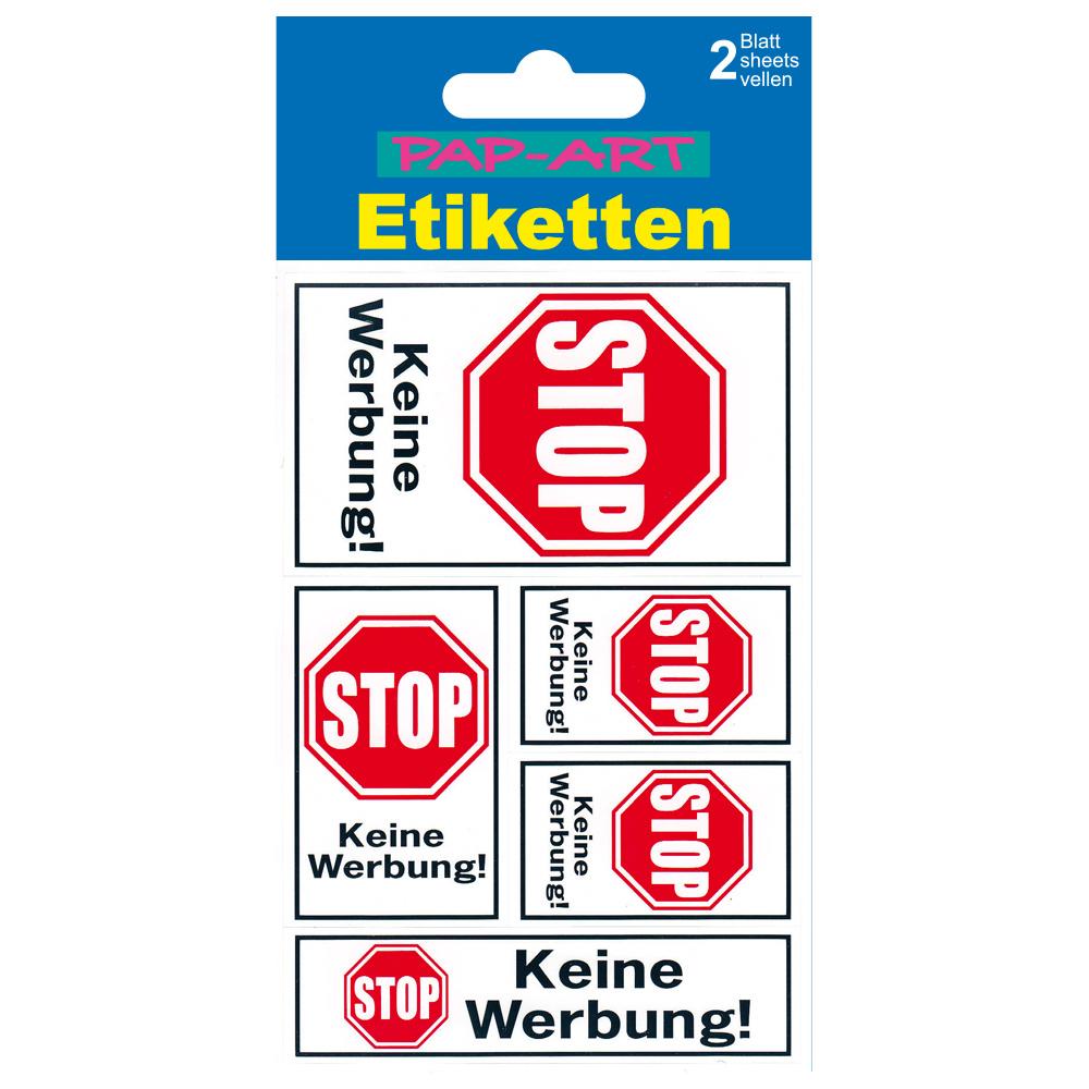 PAP-ART Hinweis-Etiketten"Bitte keine Werbung"
