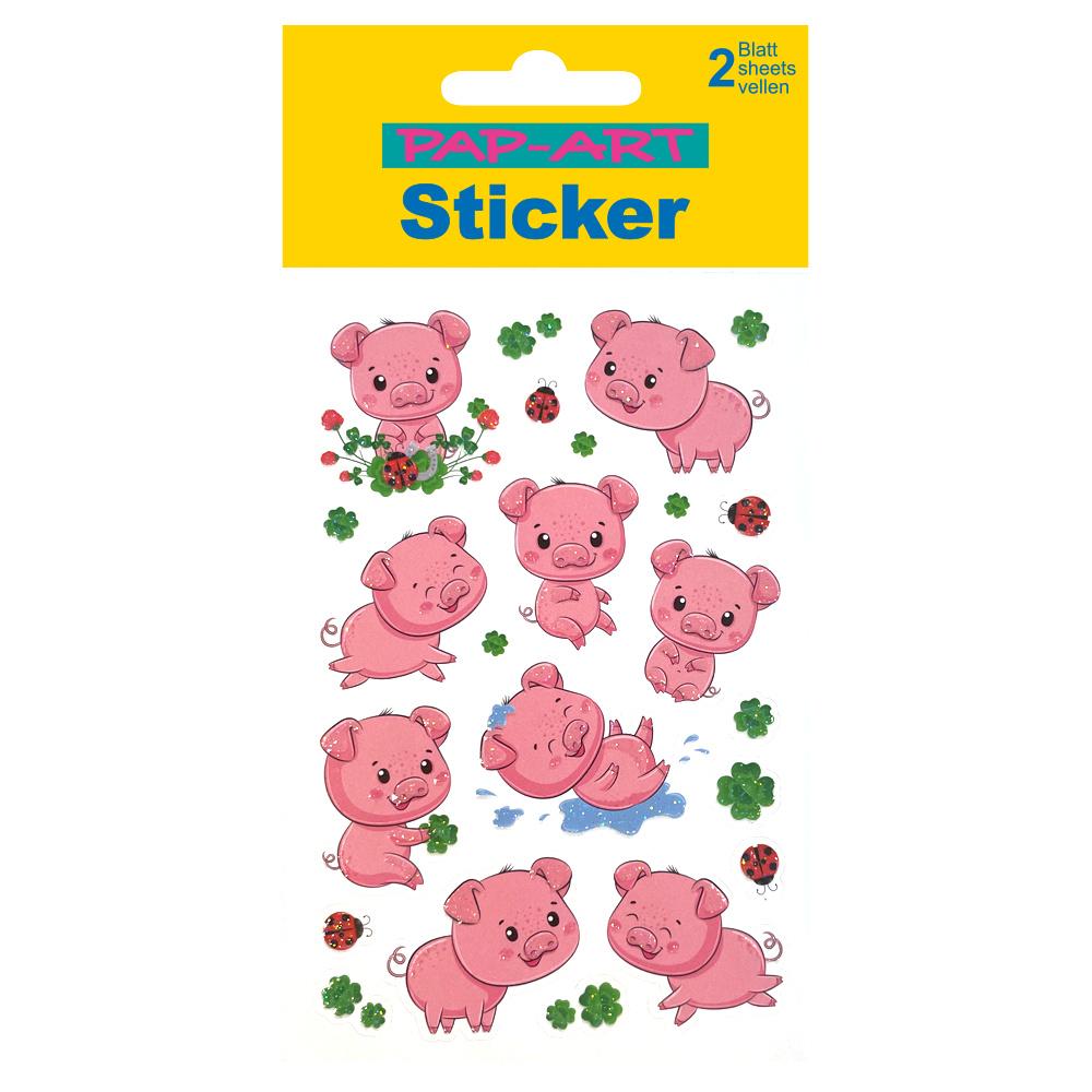 PAP-ART Sticker Glückwunsch Schweinchen