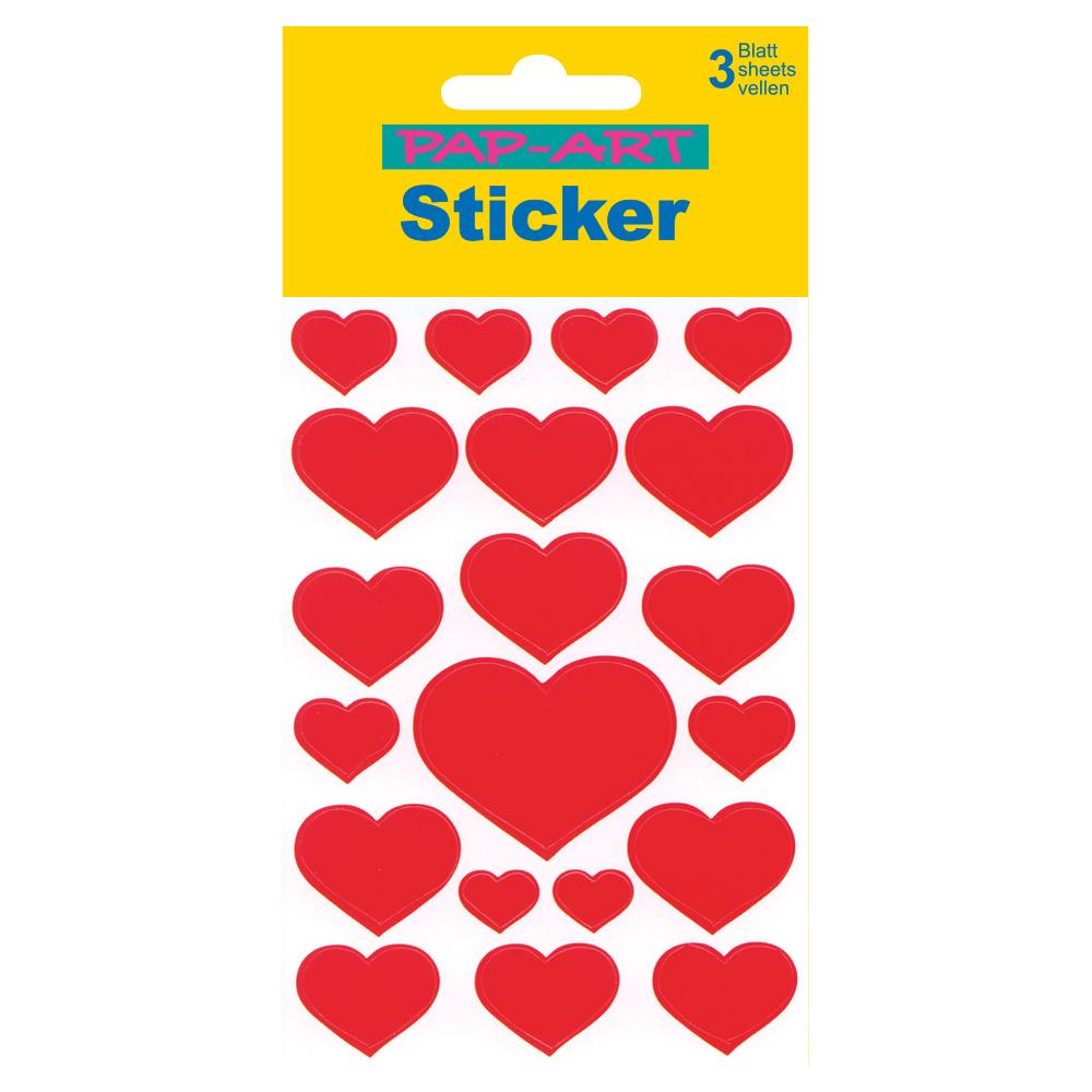 PAP-ART Sticker Herzen rot