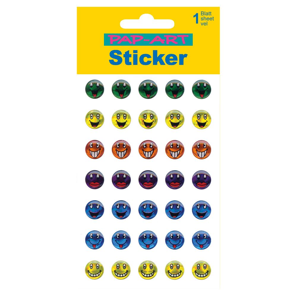 PAP-ART Sticker Crystal-Smileys