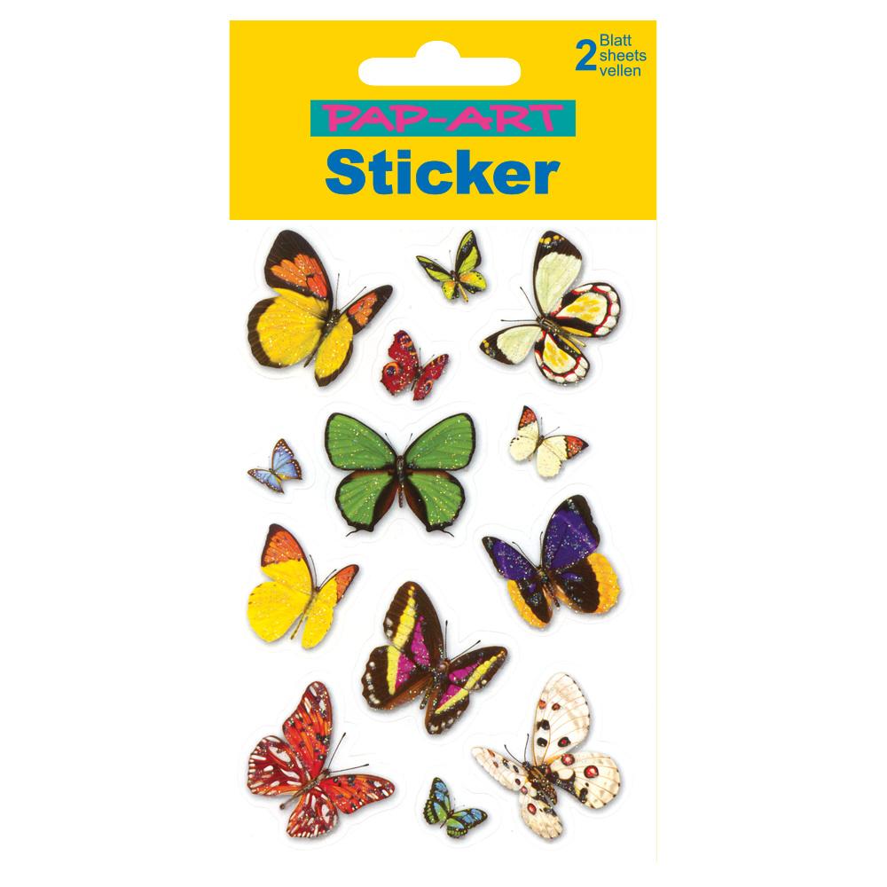 PAP-ART Sticker Glitter Schmetterlinge