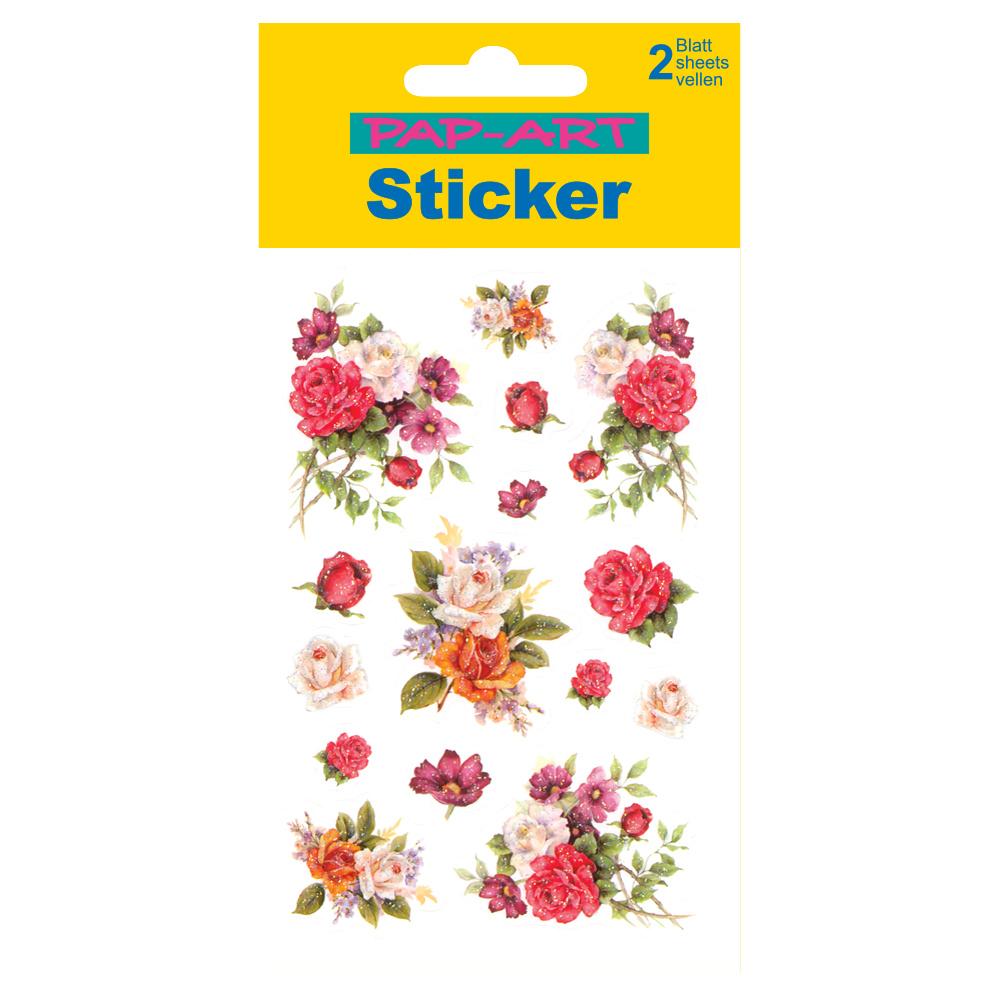 PAP-ART Sticker Glitter Röschen