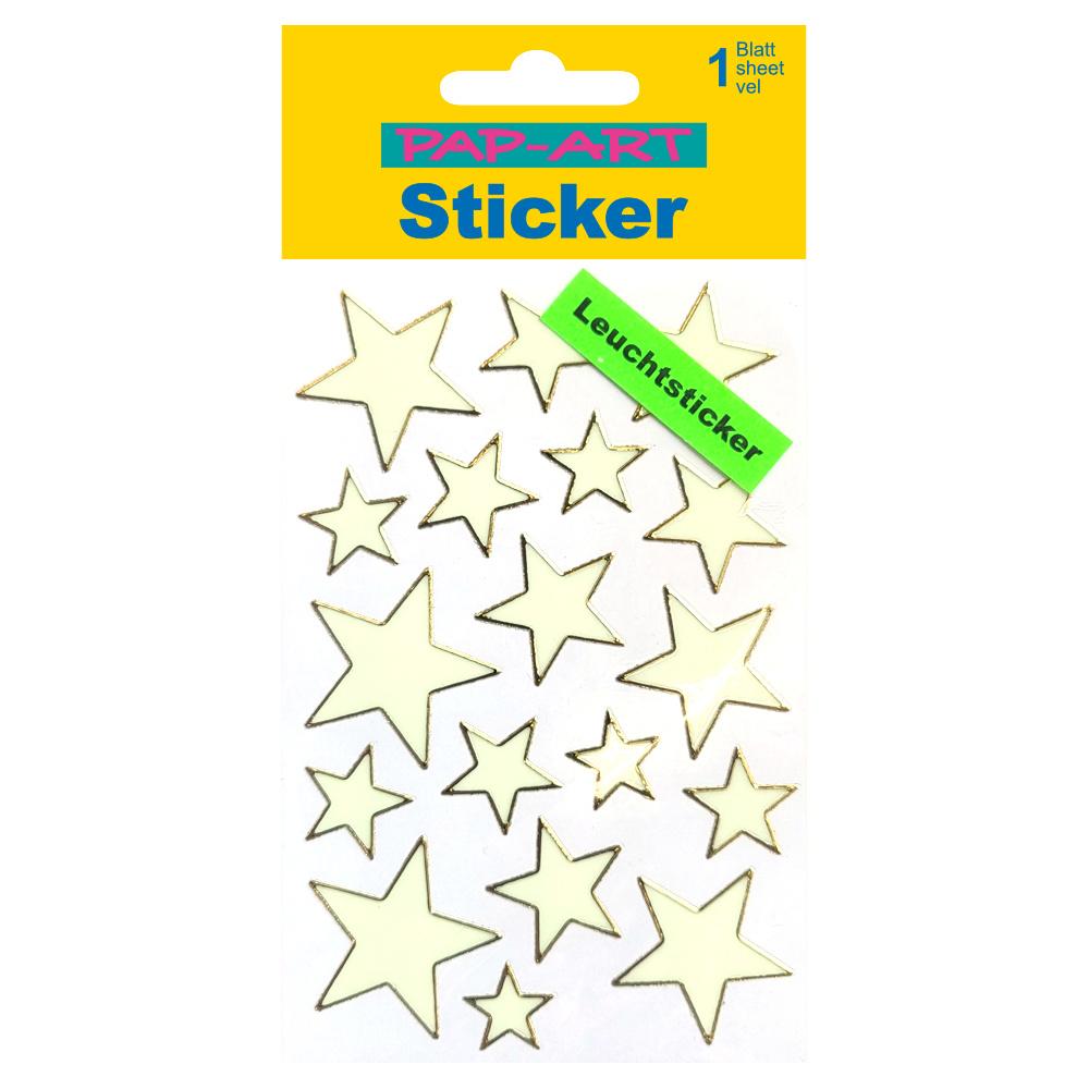 PAP-ART Leucht-Sticker Sterne