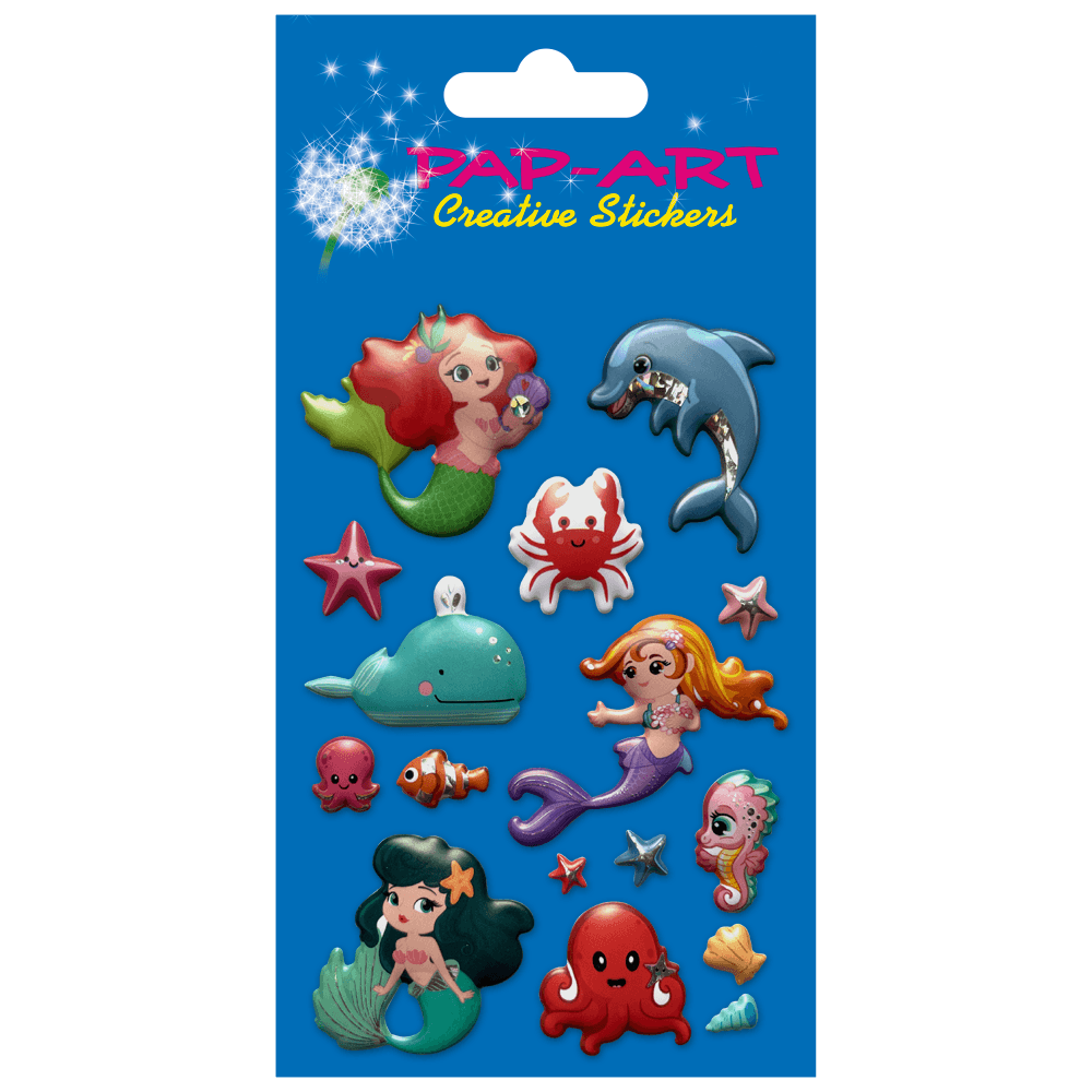 PAP-ART Relief-Sticker Fische 8x12cm
