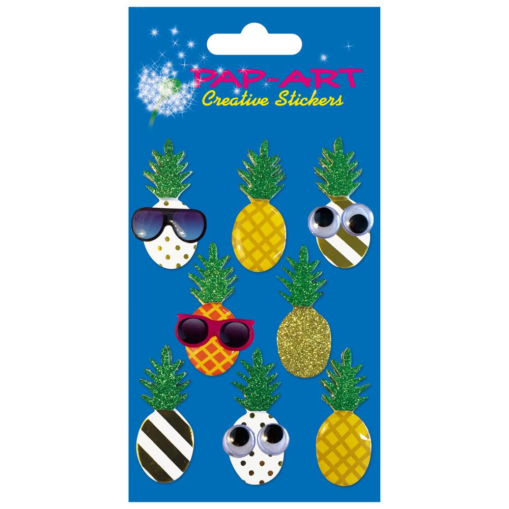 PAP-ART Handmade-Sticker Ananas