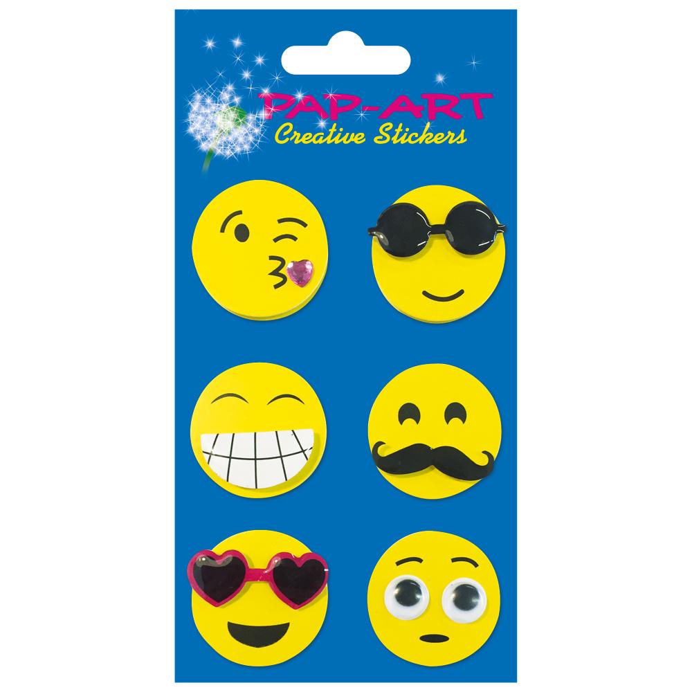 PAP-ART Handmade-Sticker Smileys