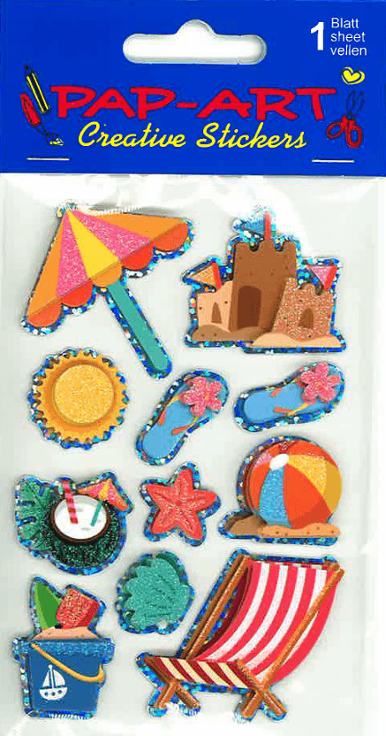 PAP-ART Handmade Sticker URLAUB