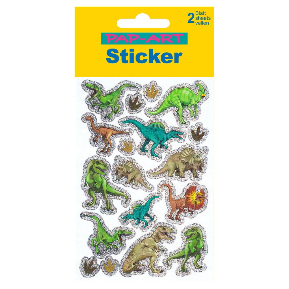 PAP-ART Sticker Dinosaurier Glitzerfolie