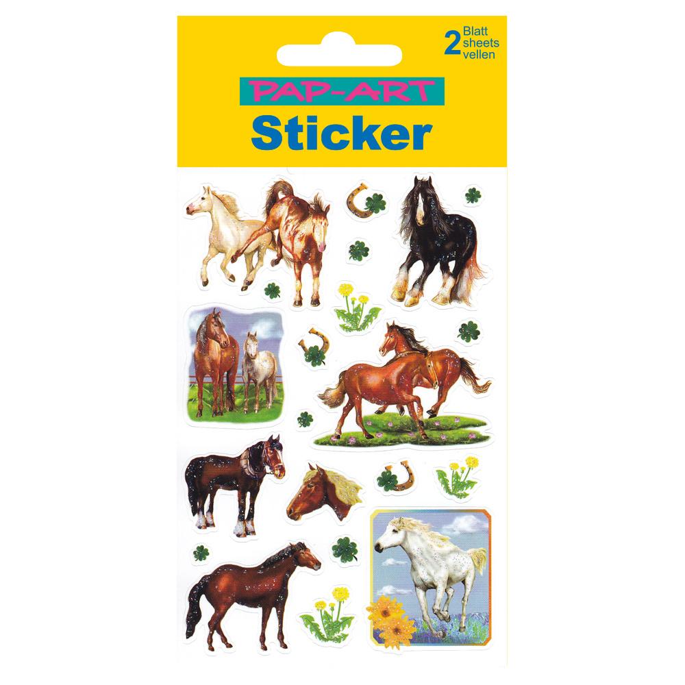 PAP-ART Sticker Glitter Pferde