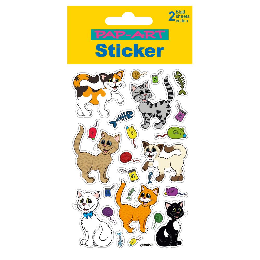 PAP-ART Sticker Glitter Katzen
