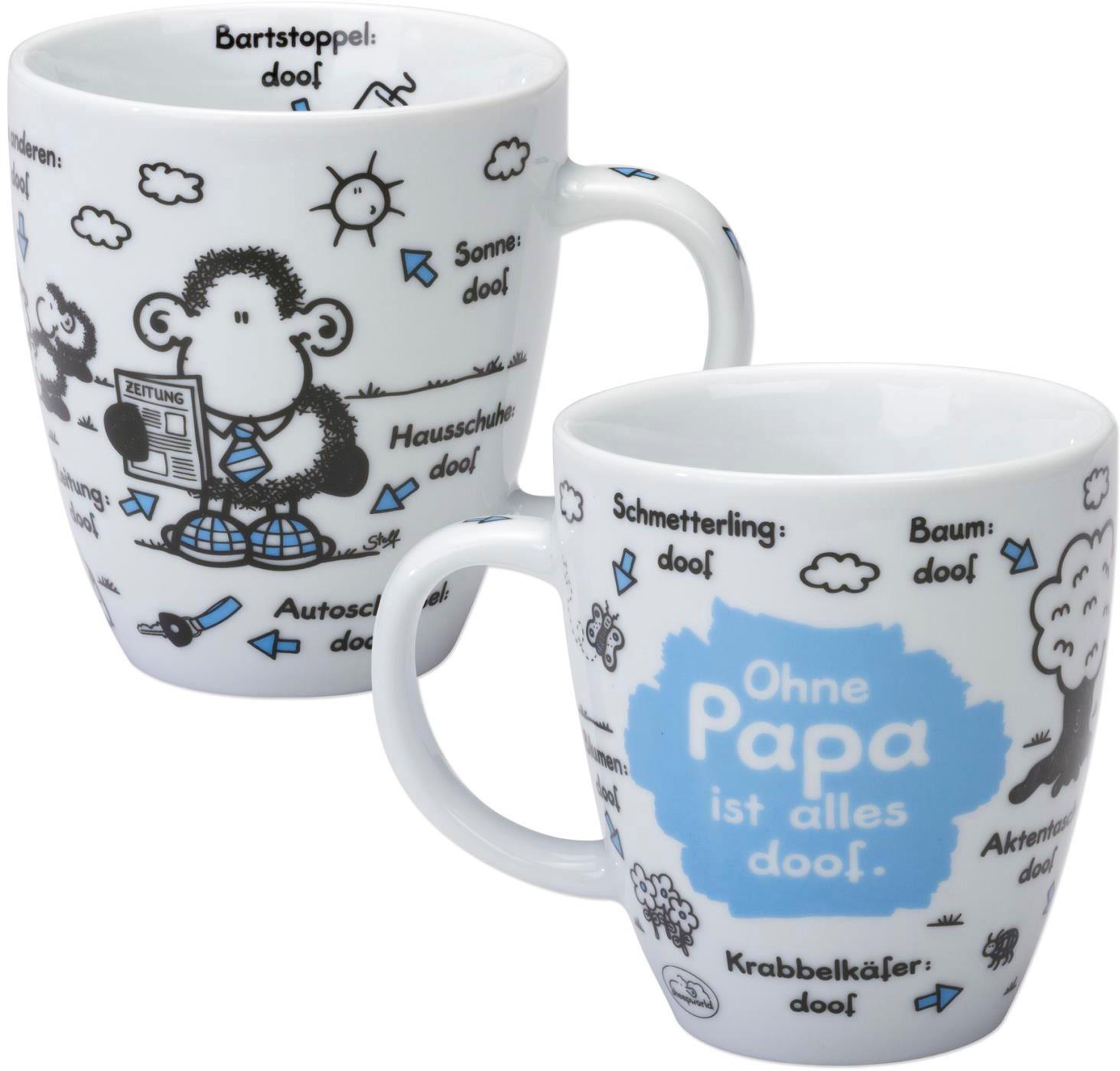 sheepworld Tasse »Ohne Papa ist alles doof.«
