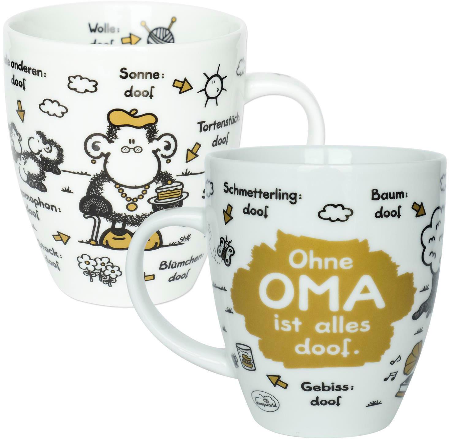 sheepworld Tasse »Ohne Oma ist alles doof.«