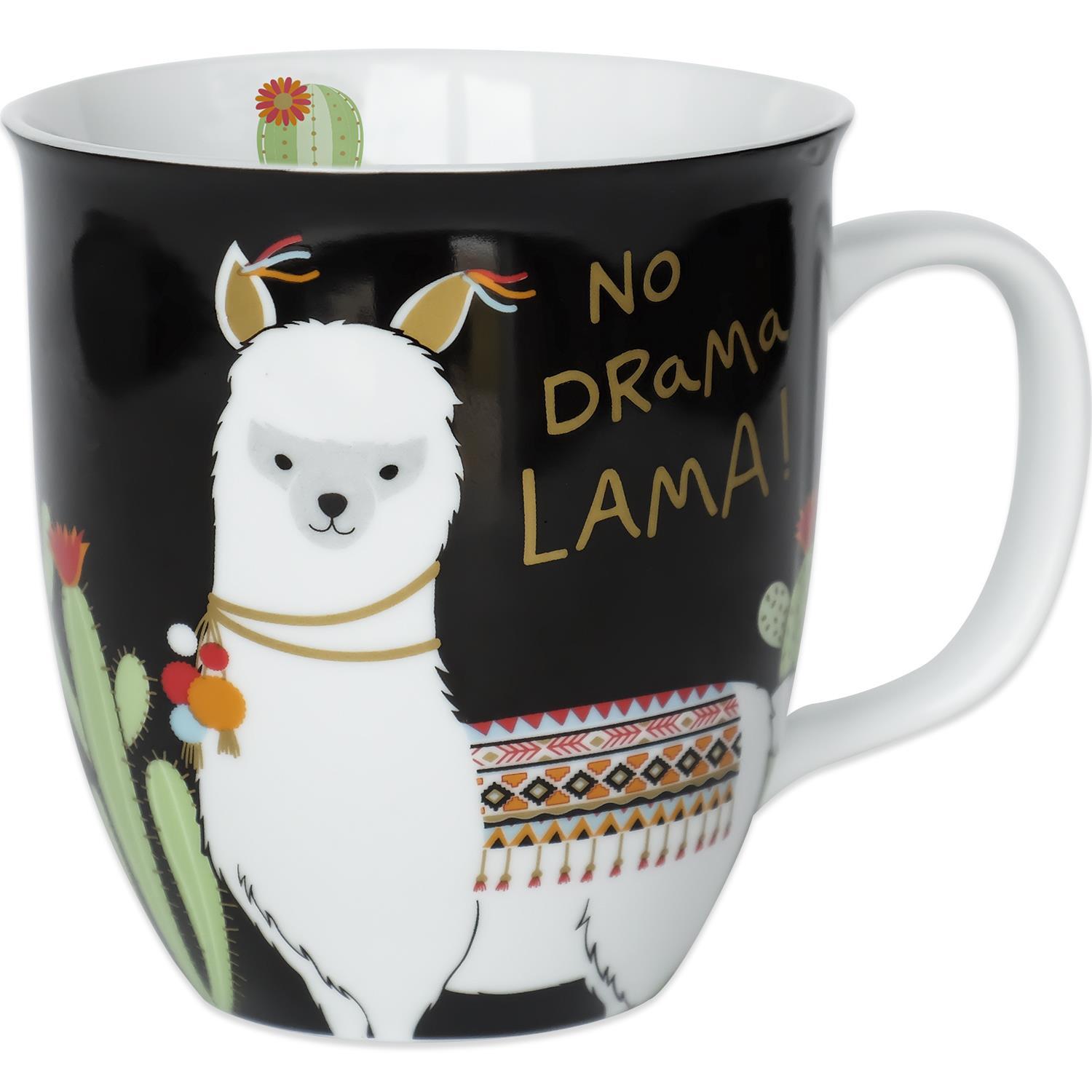 Happy Life Kaffee-Tasse mit Lama Tier-Motiv No Drama Lama 45544