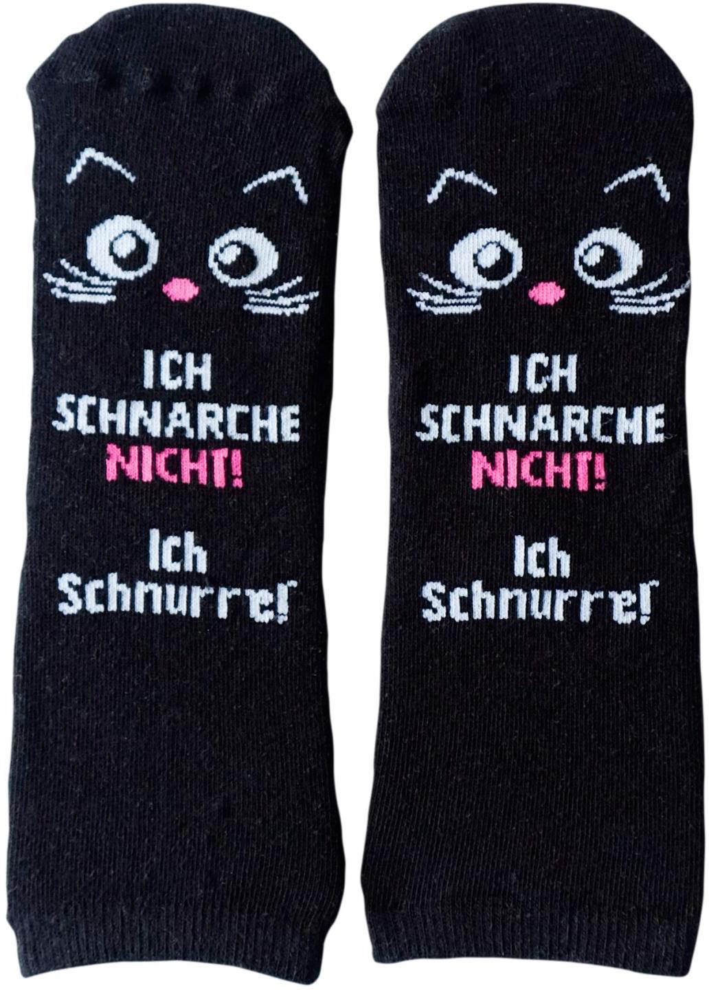 GRUSS&CO Zaubersocken »Ich schnarche nicht! Ich schnurre!«