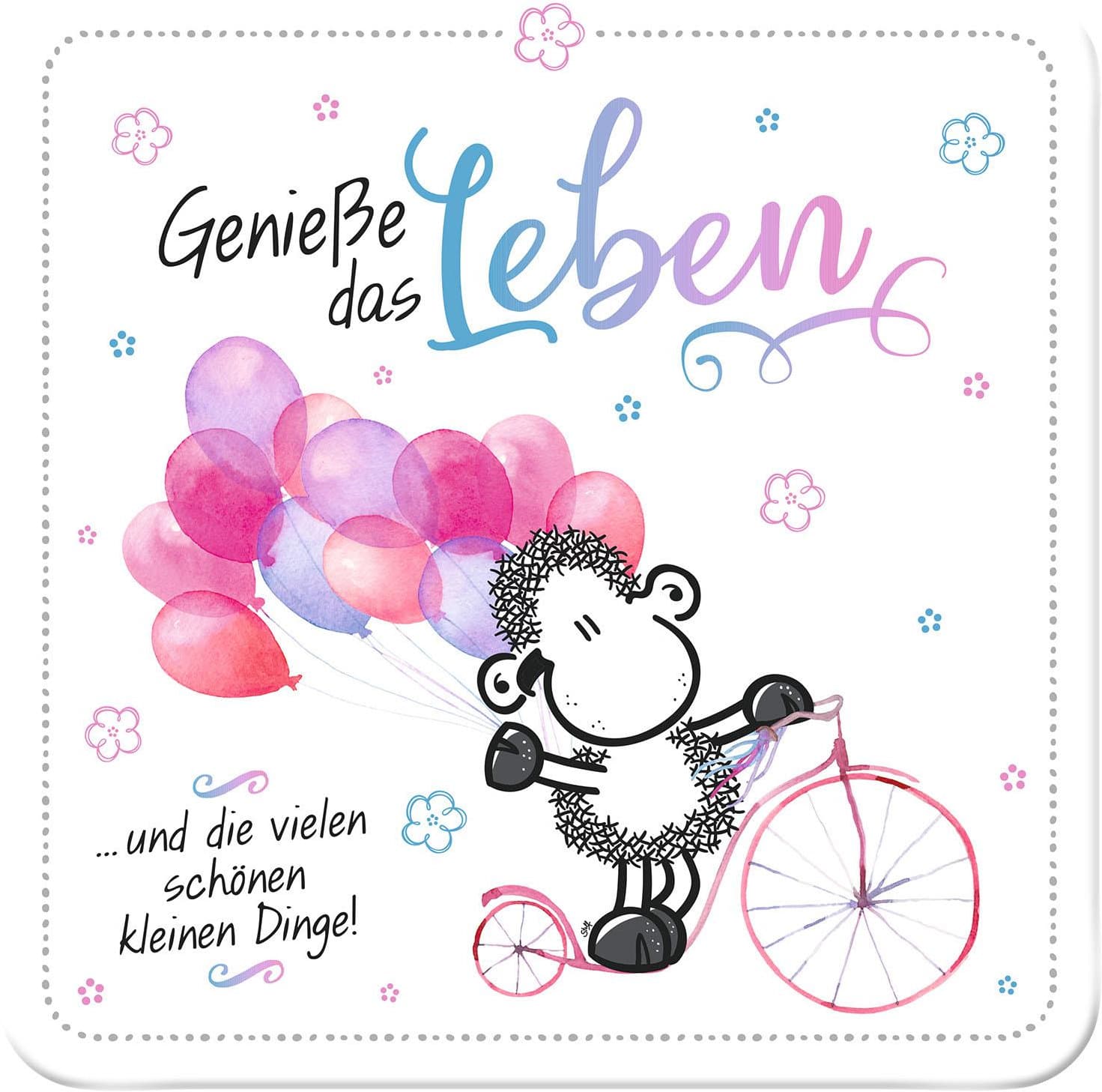 sheepworld Untersetzer »Genieße das Leben und die vielen schönen kleinen Dinge!«