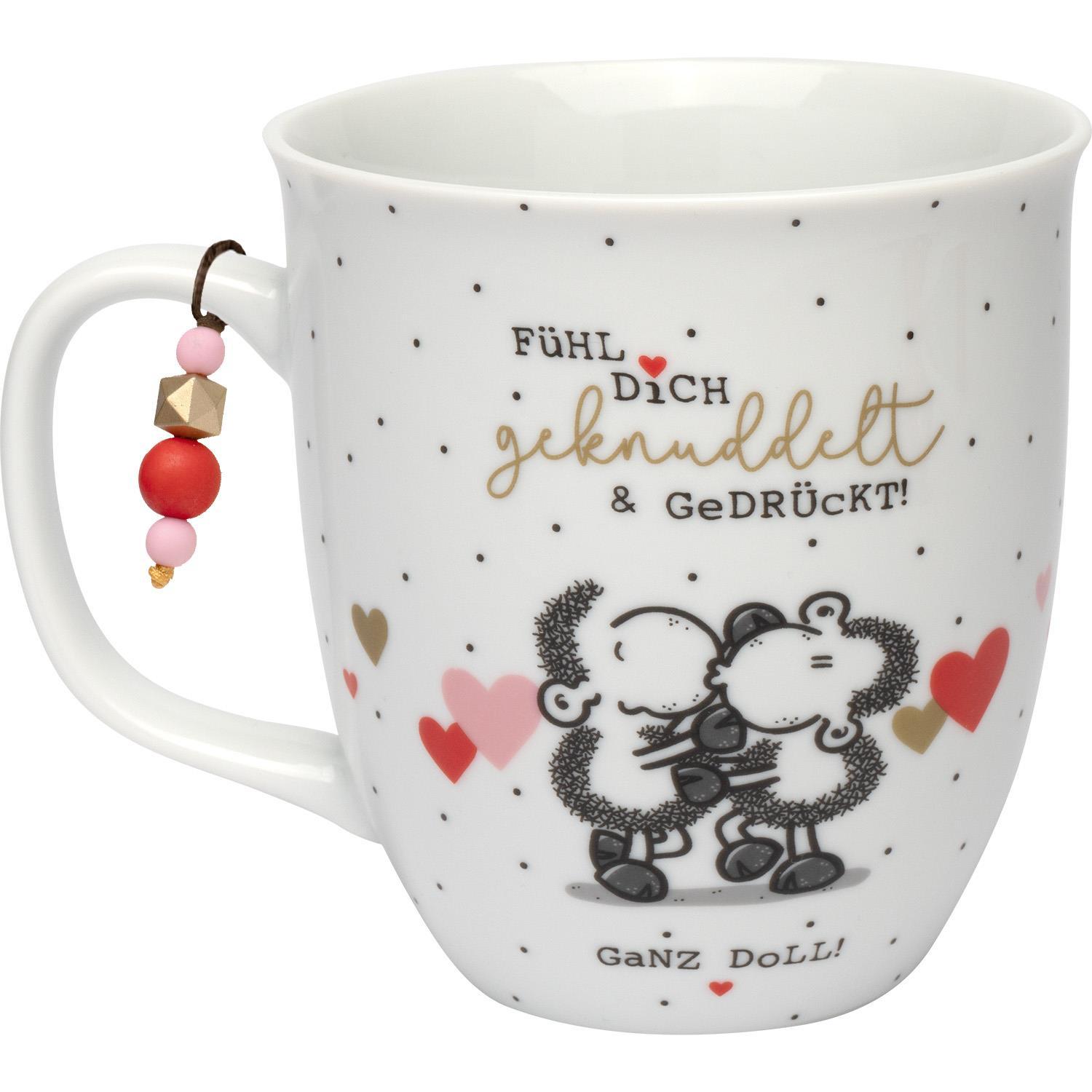 sheepworld Tasse »Fühl Dich geknuddelt&gedrückt!«