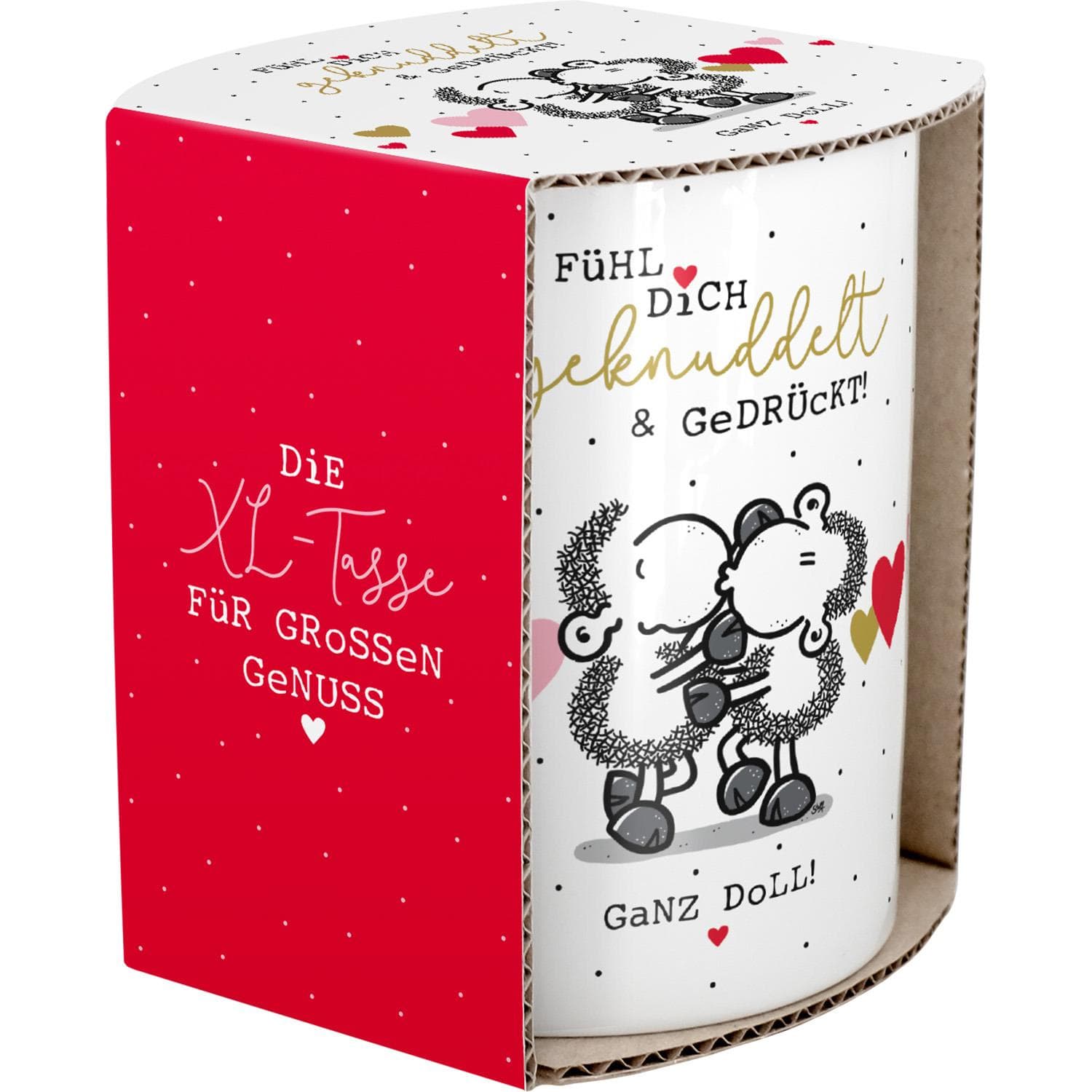Produktbild sheepworld XL-Tasse »Fühl Dich geknuddelt&gedrückt!« 3 von 3