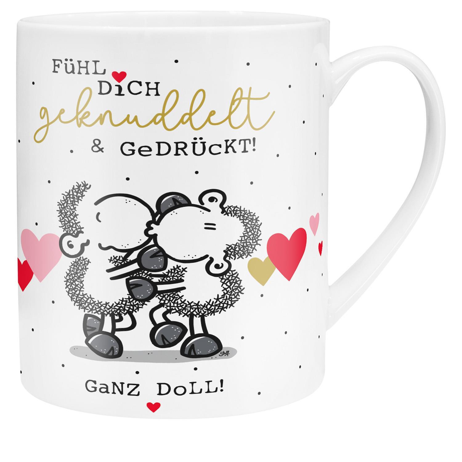 sheepworld XL-Tasse »Fühl Dich geknuddelt&gedrückt!«