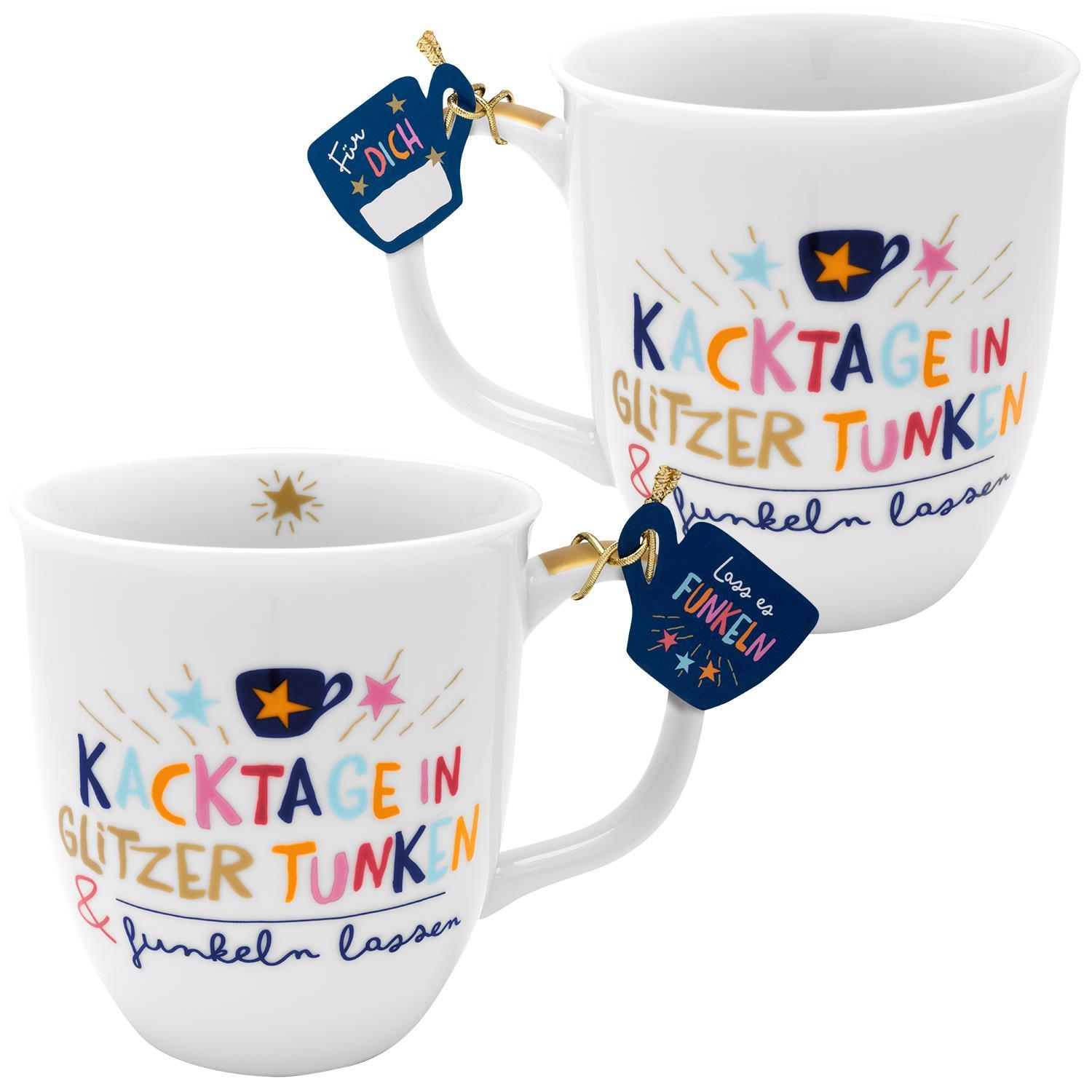 H:)PPYlife Tasse »Kacktage in Glitzer tunken«