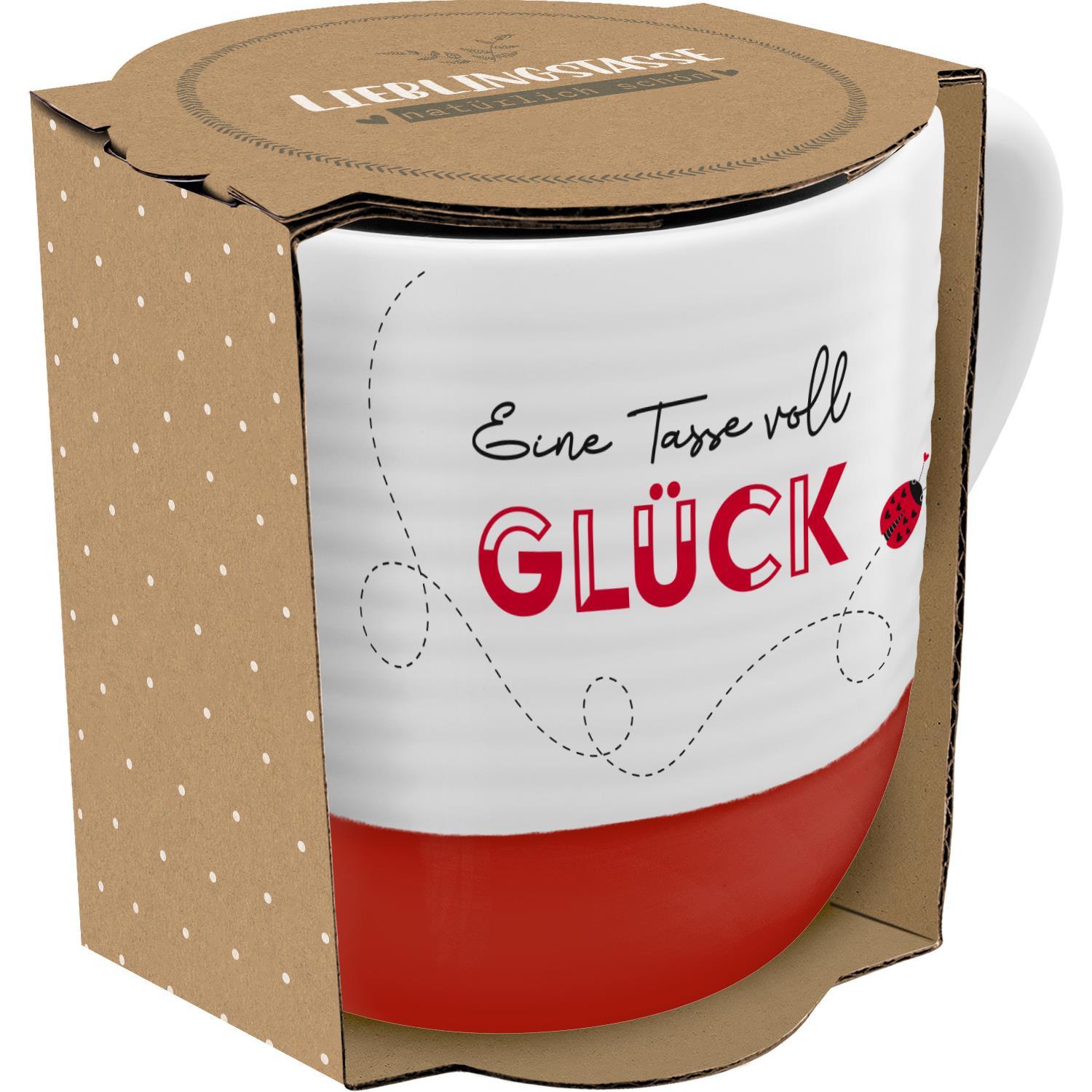 Produktbild GRUSS&CO Tasse Rillen »Eine Tasse voll Glück« 2 von 3