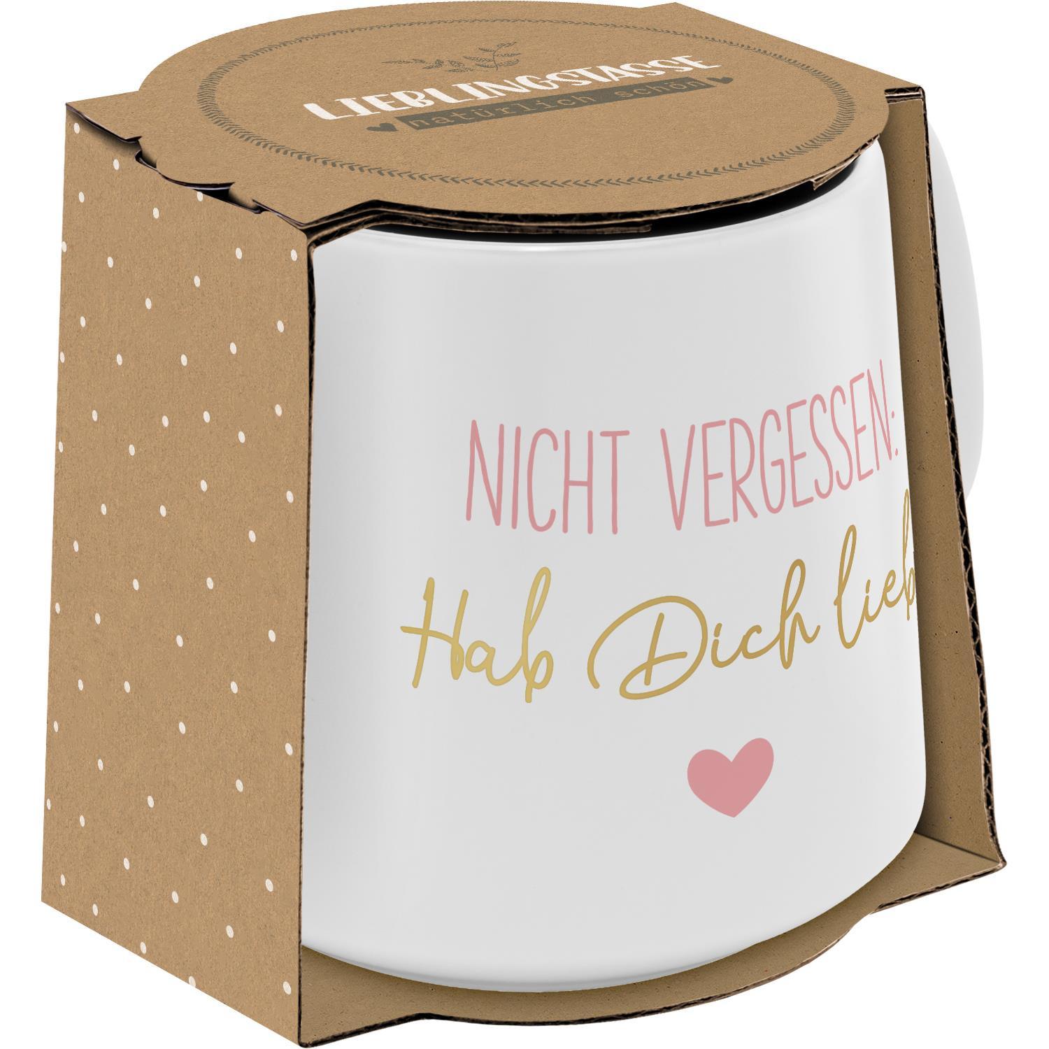 Produktbild GRUSS&CO Tasse Konisch »Nicht vergessen: Hab Dich lieb!« 2 von 3