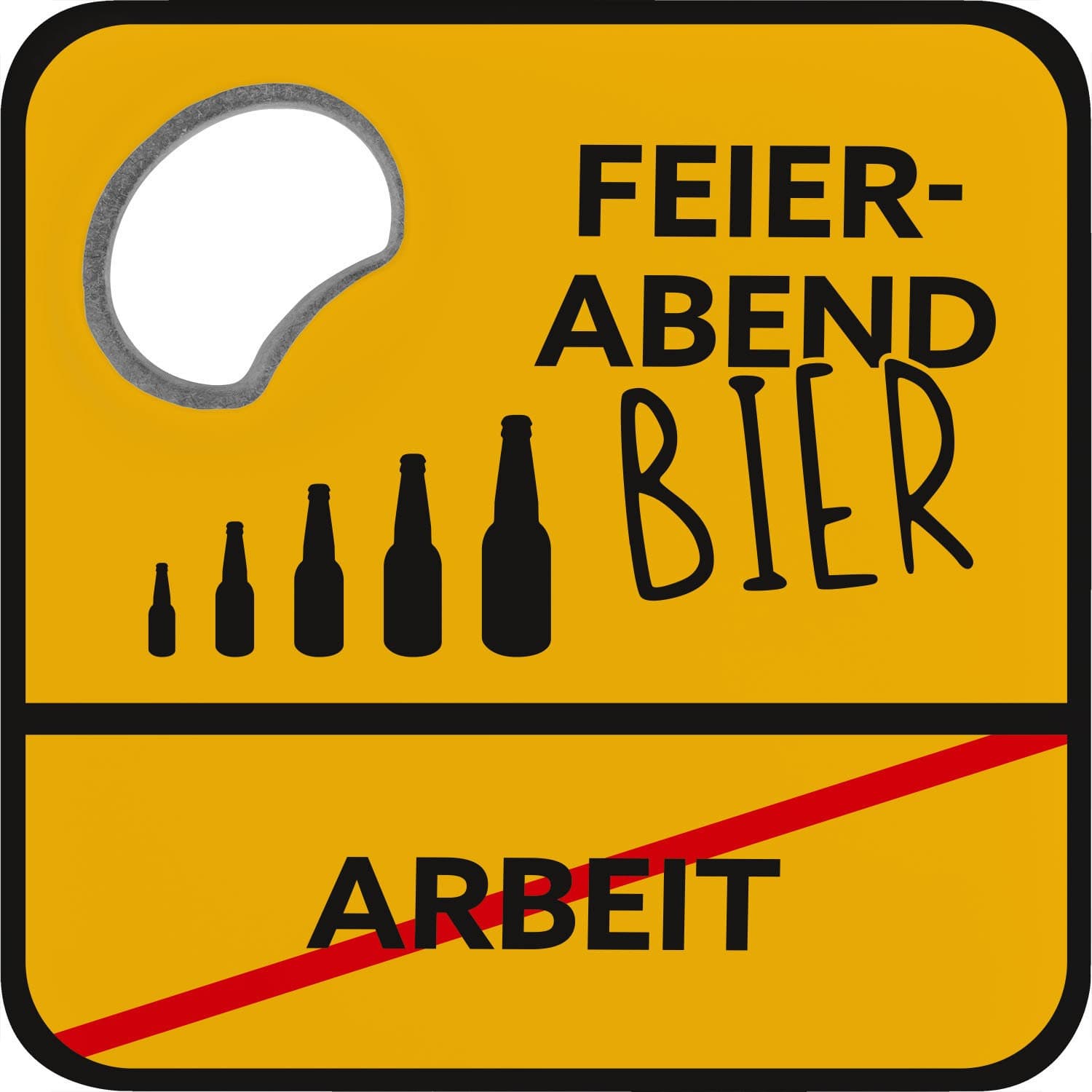 GRUSS&CO Untersetzer mit Flaschenöffner »Feierabendbier«