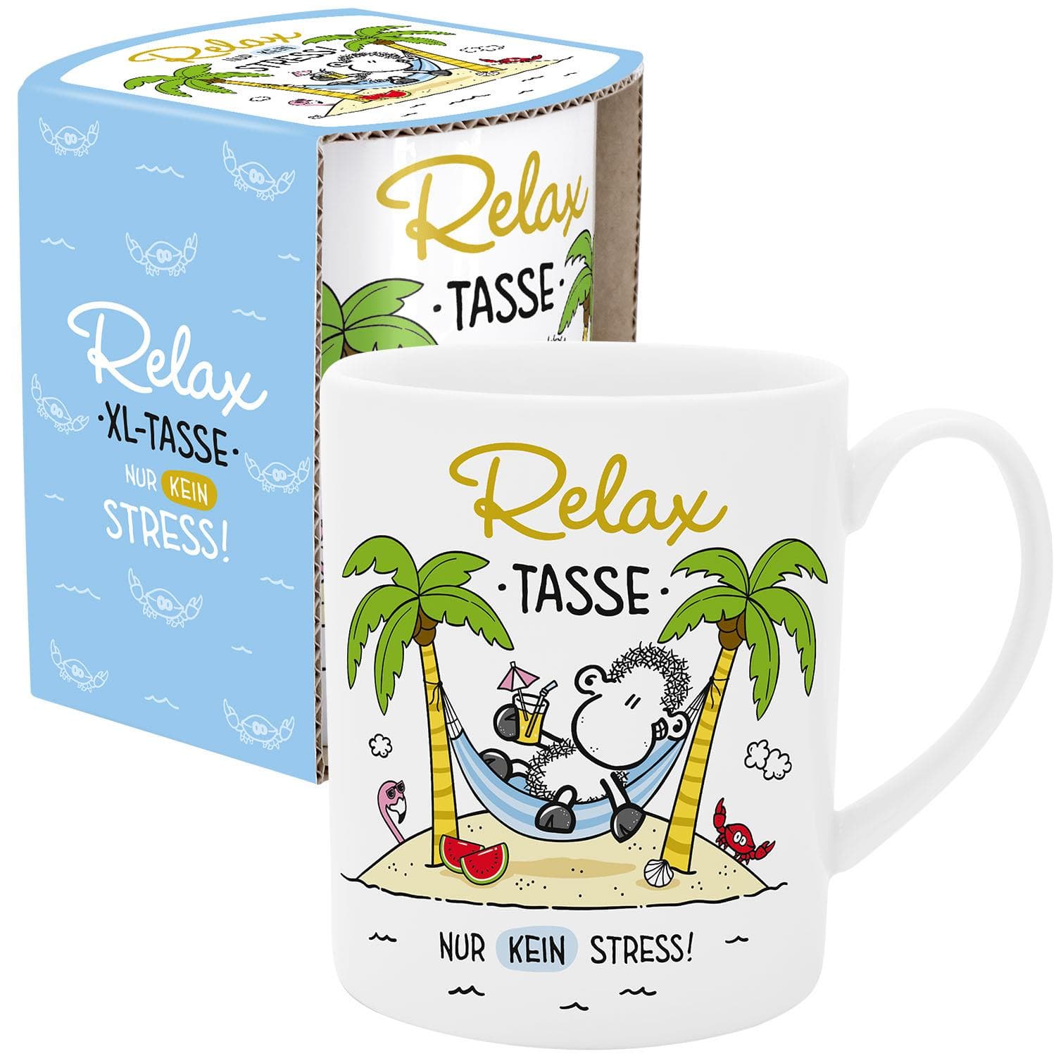 sheepworld XL Tasse »Relax Tasse - Nur kein Stress!«
