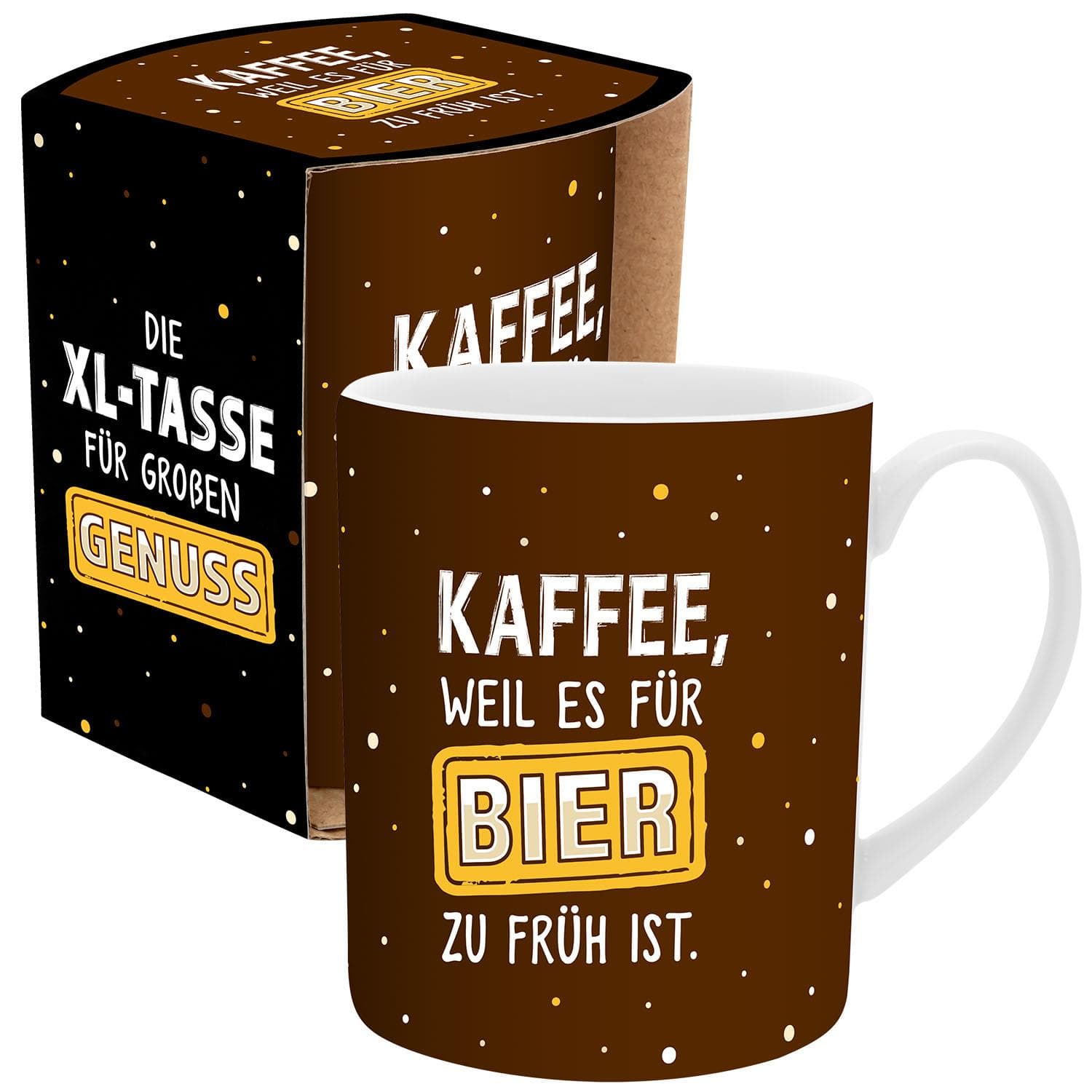 GRUSS&CO XL Tasse »Kaffee, weil es für Bier zu früh ist.«