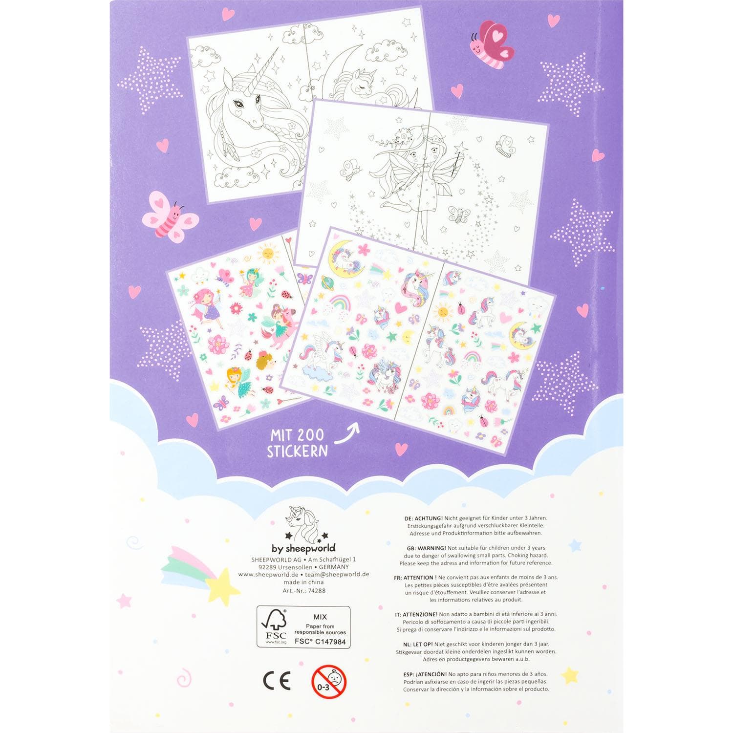 Produktbild sheepworld Malbuch »Einhorn« 4 von 4