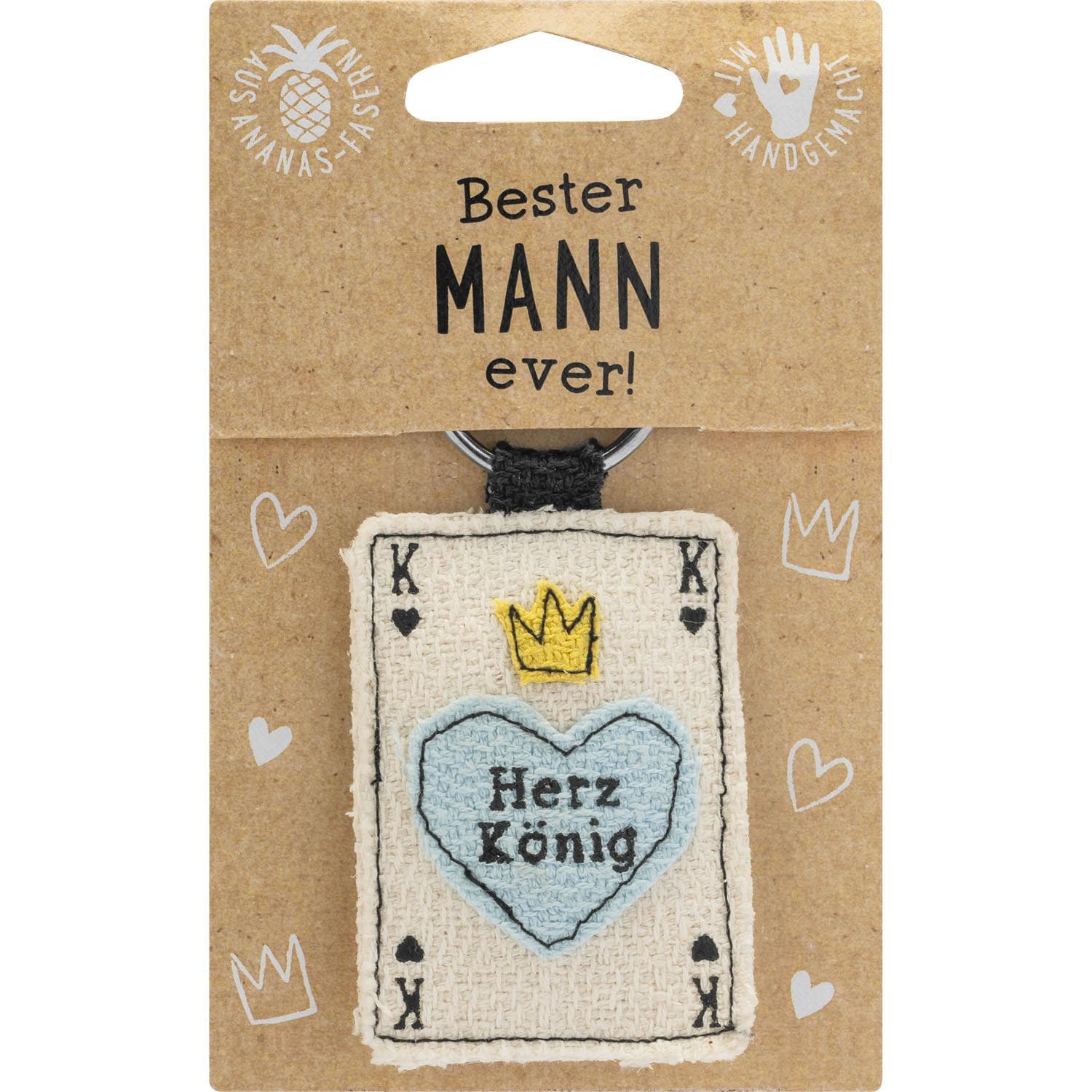 GRUSS&CO Schlüsselanhänger »Herz König«