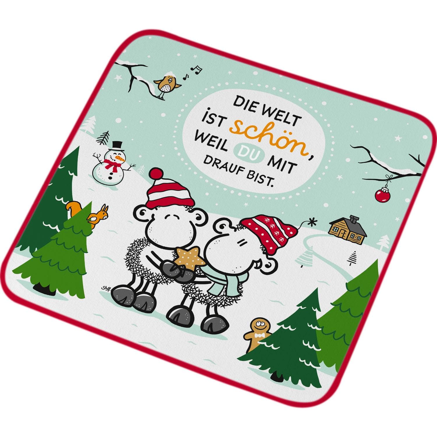 sheepworld Magic Towel »Die Welt ist schön, weil du mit drauf bist!«