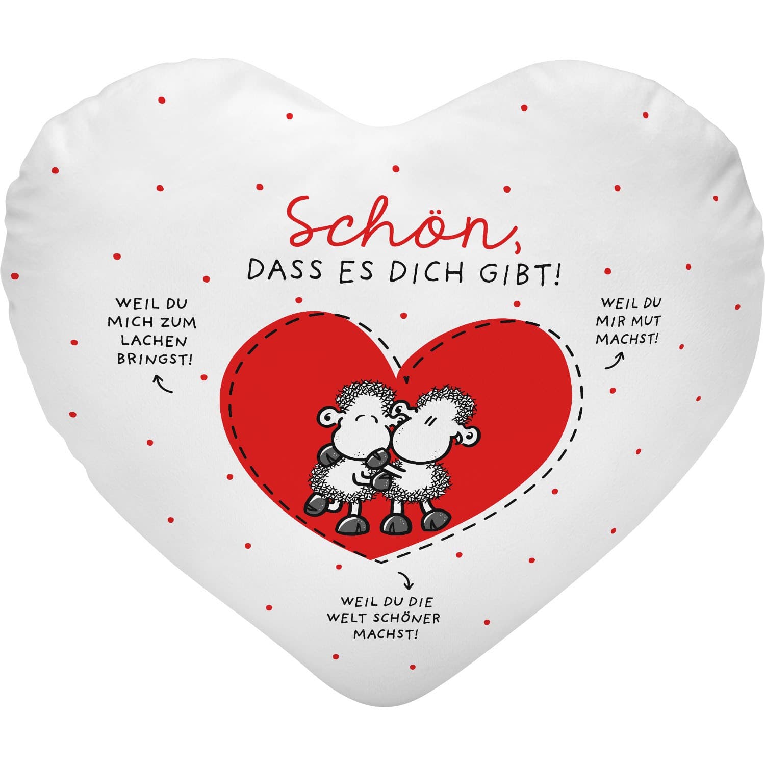 sheepworld Plüschkissen »Schön, dass es dich gibt!«