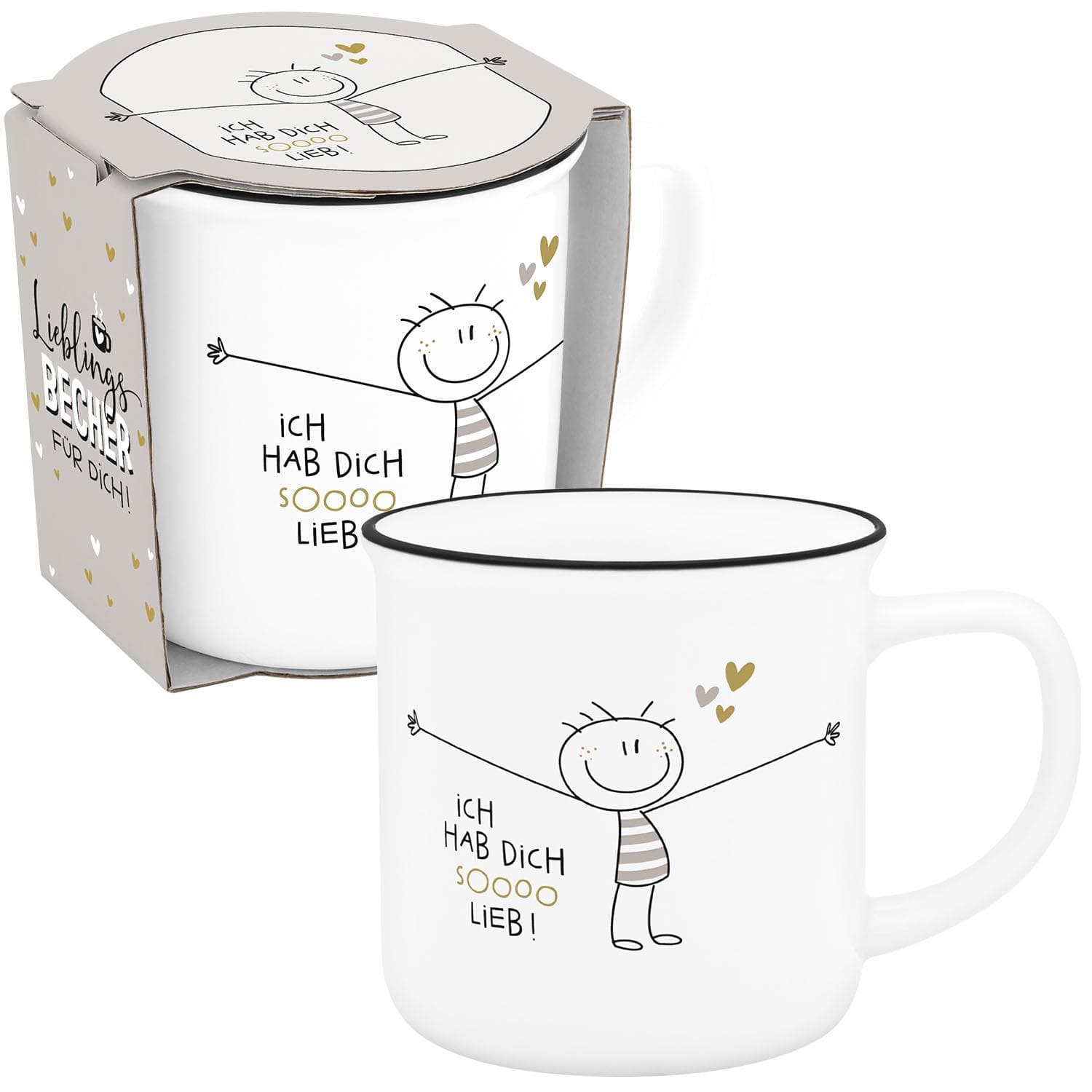 HAPPYLIFE Becher »Ich hab dich soooo lieb!«