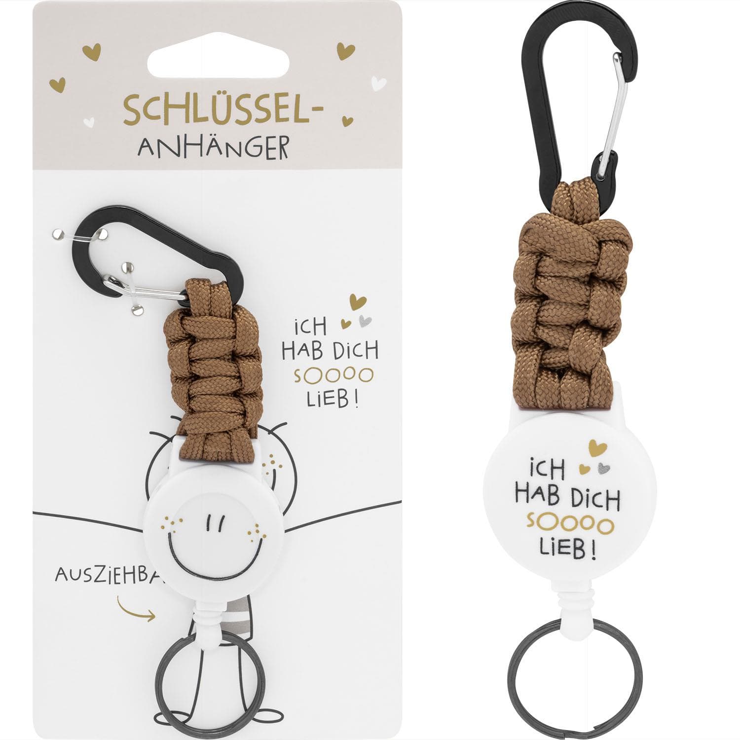 HAPPYLIFE Schlüsselanhänger »Ich hab dich soooo lieb!«