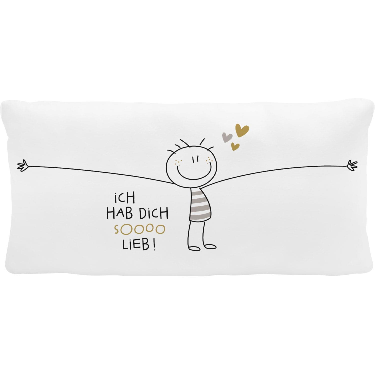 HAPPYLIFE Plüschkissen »Ich hab dich soooo lieb!«