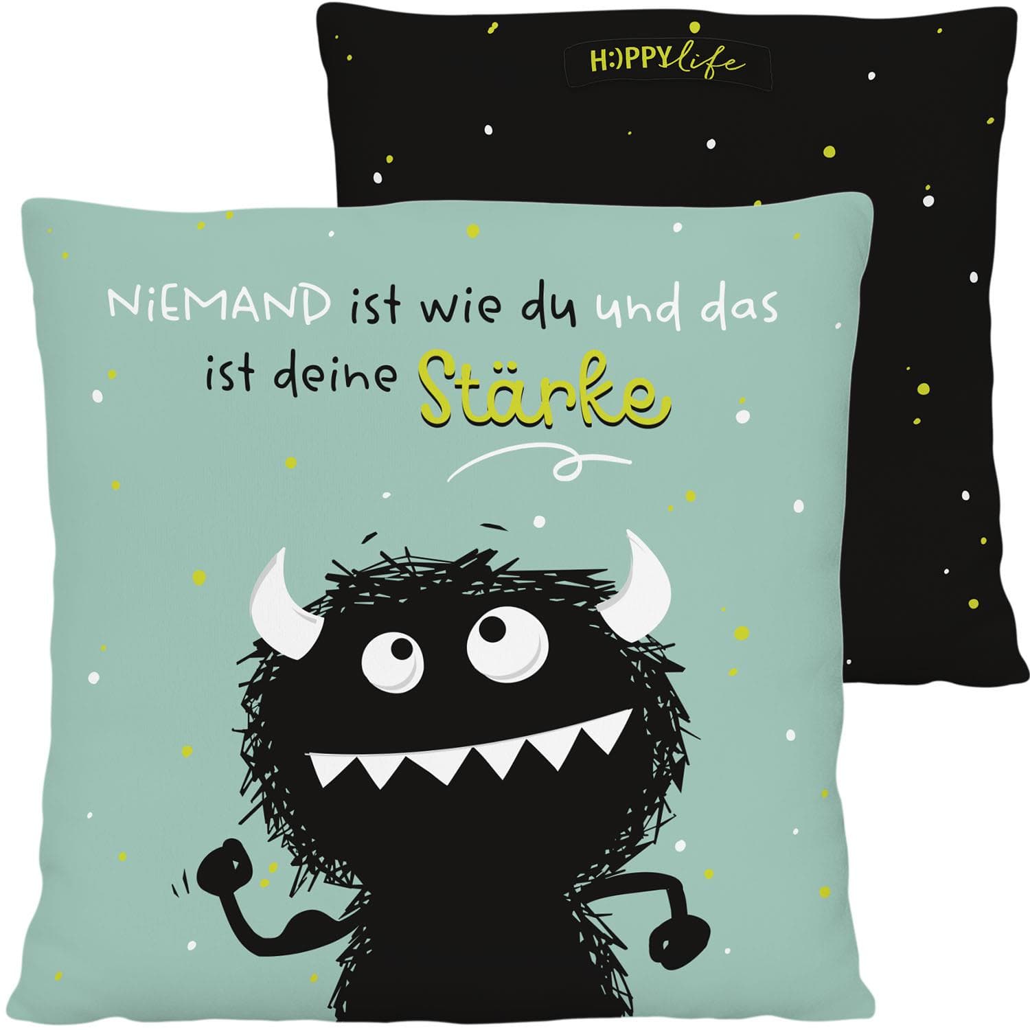 HAPPYLIFE Plüschkissen »Stärke«