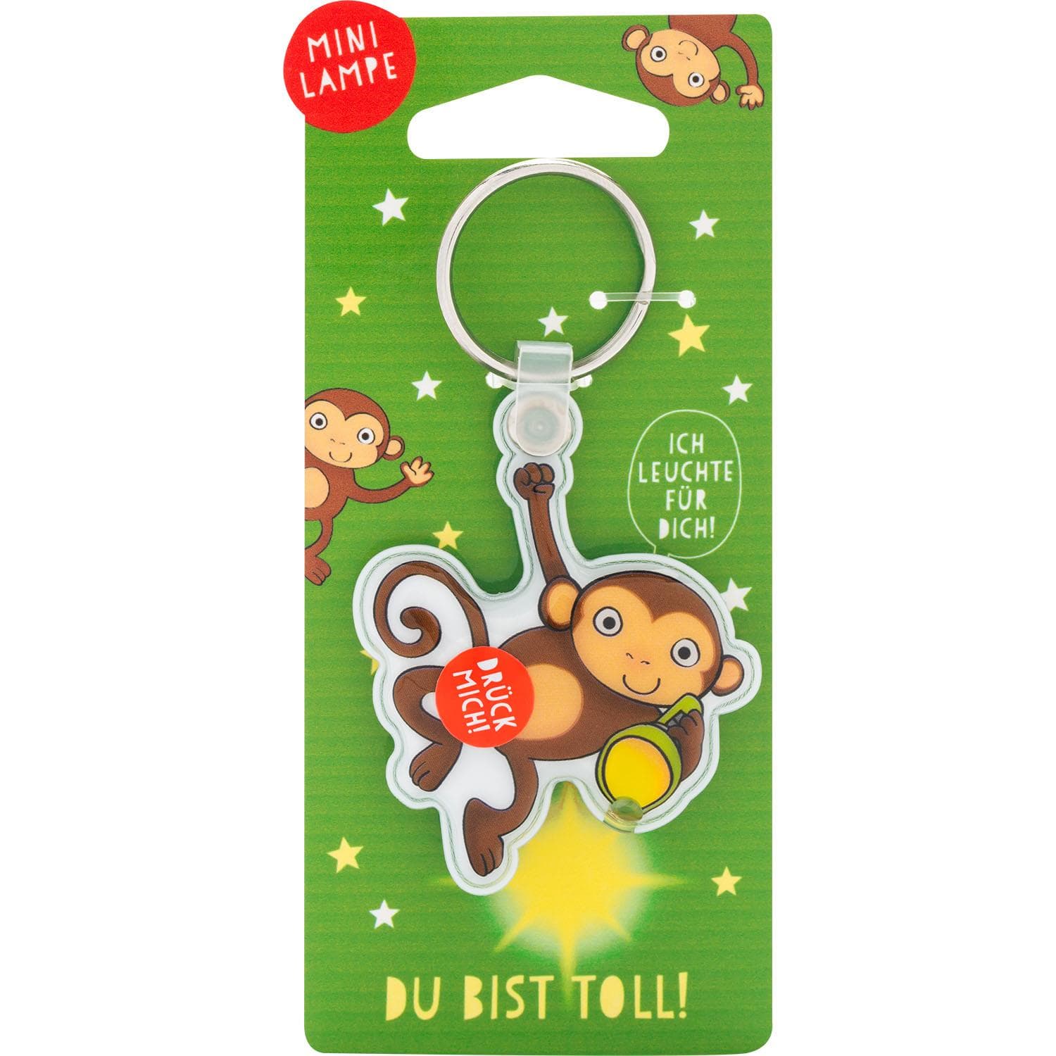 GRUSS&CO Schlüsselanhänger Mini Lampe »Affe«