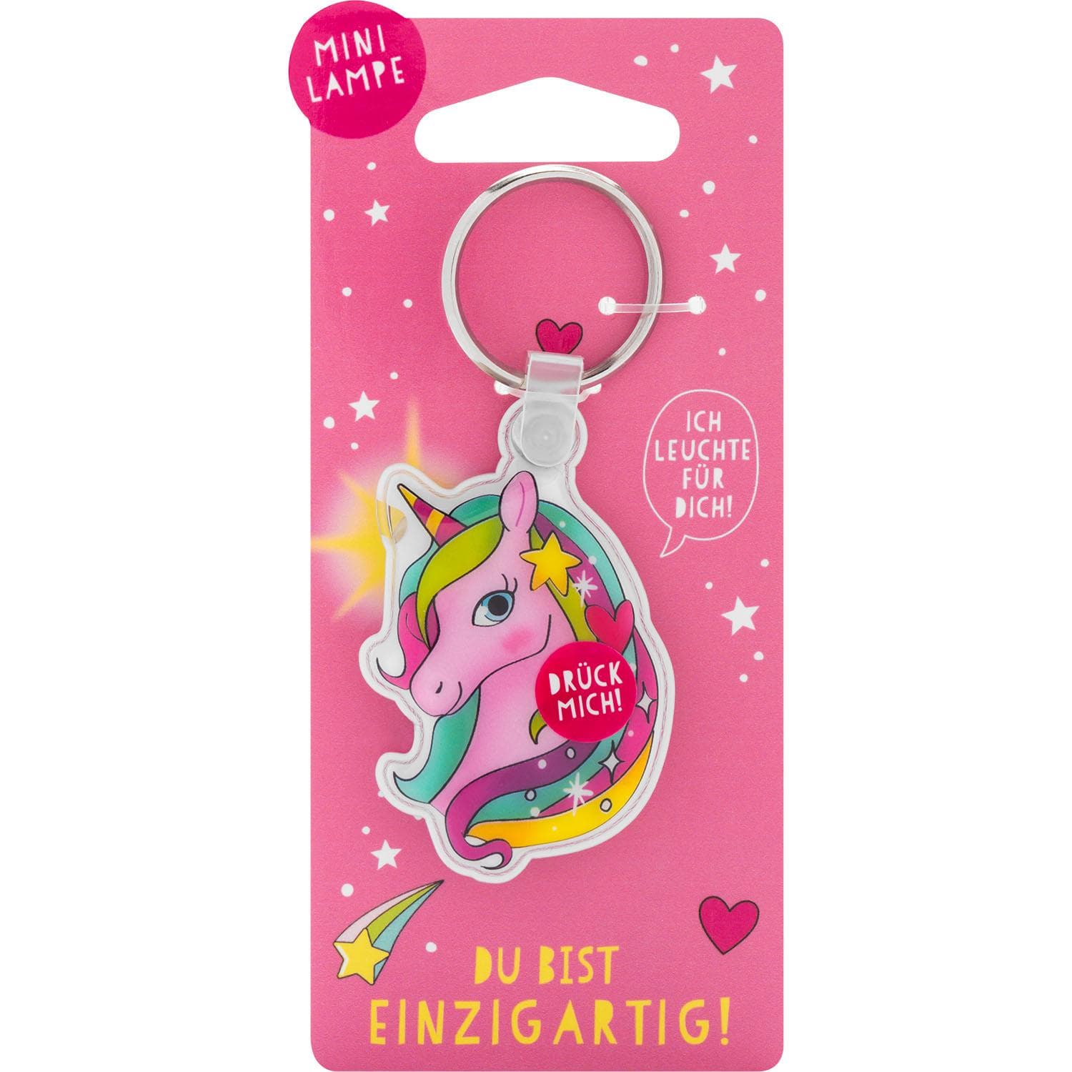 GRUSS&CO Schlüsselanhänger Mini Lampe »Einhorn«