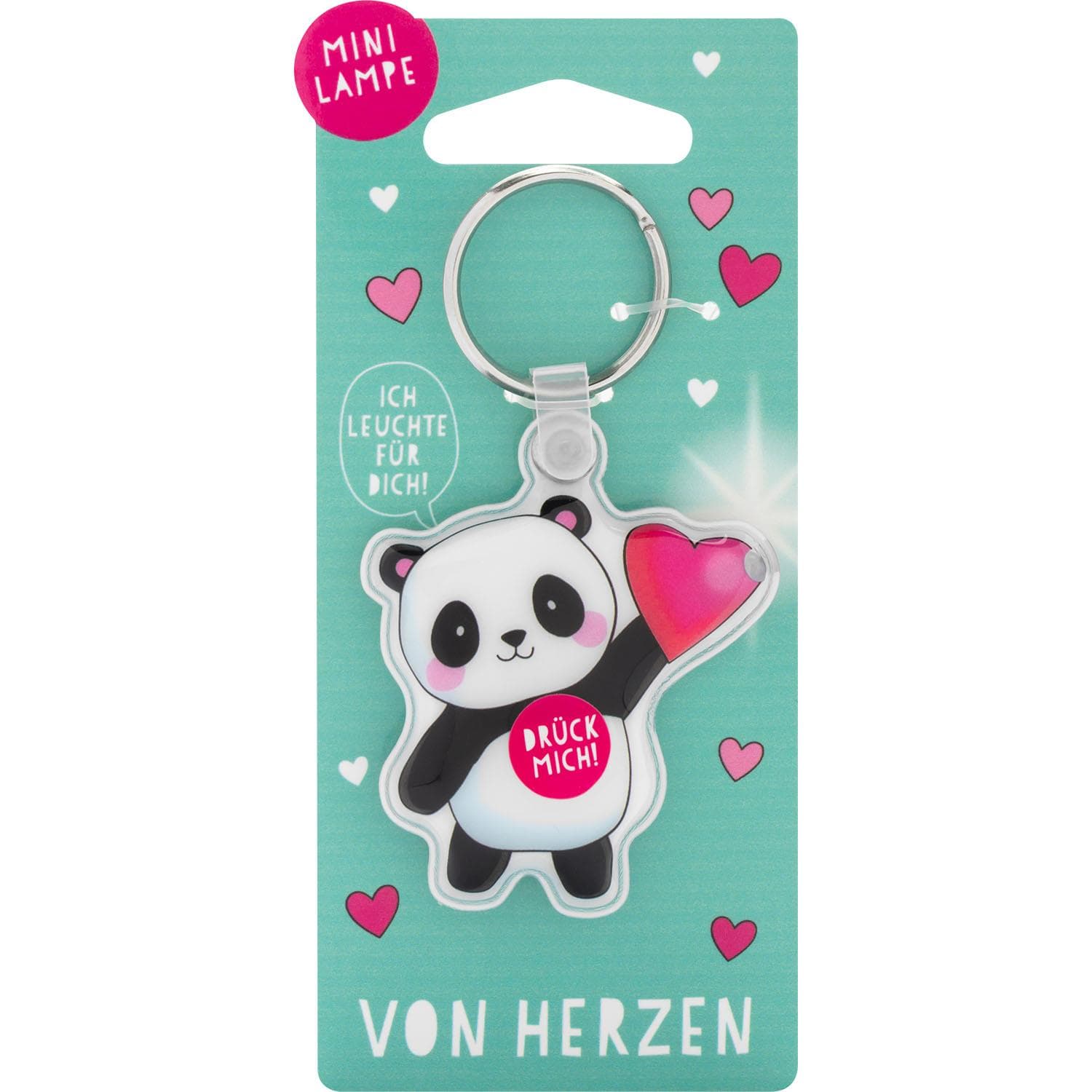 GRUSS&CO Schlüsselanhänger Mini Lampe »Panda«
