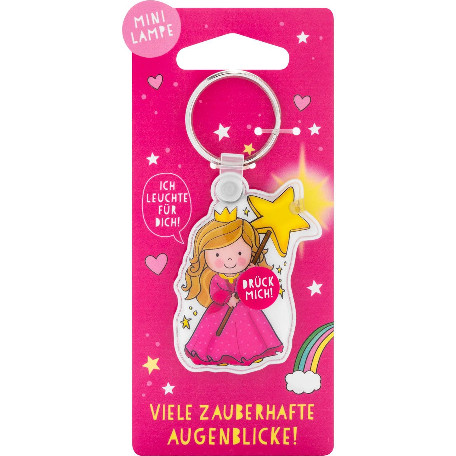 GRUSS&CO Schlüsselanhänger Mini Lampe »Prinzessin«