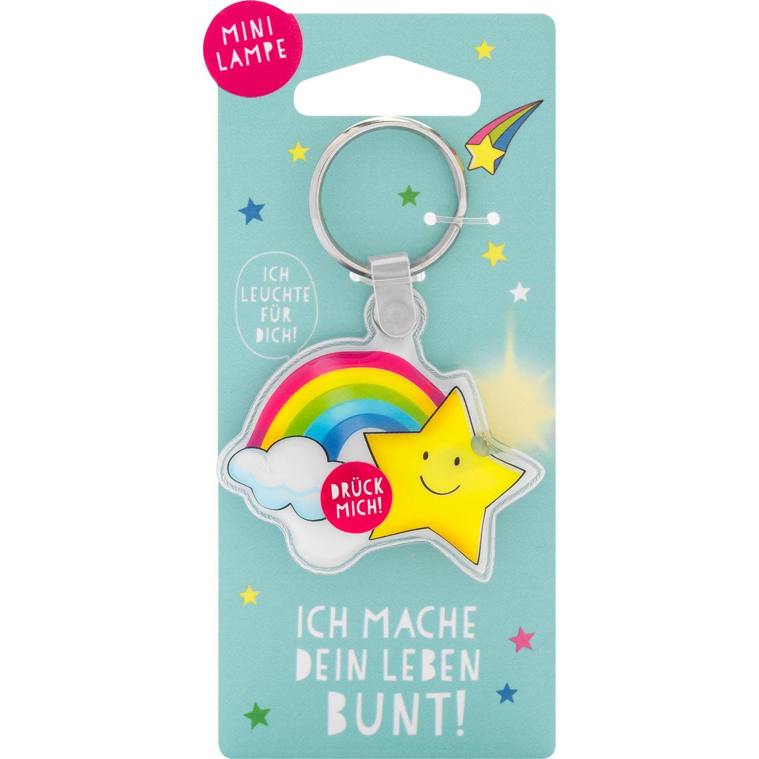 GRUSS&CO Schlüsselanhänger Mini Lampe »Regenbogen«