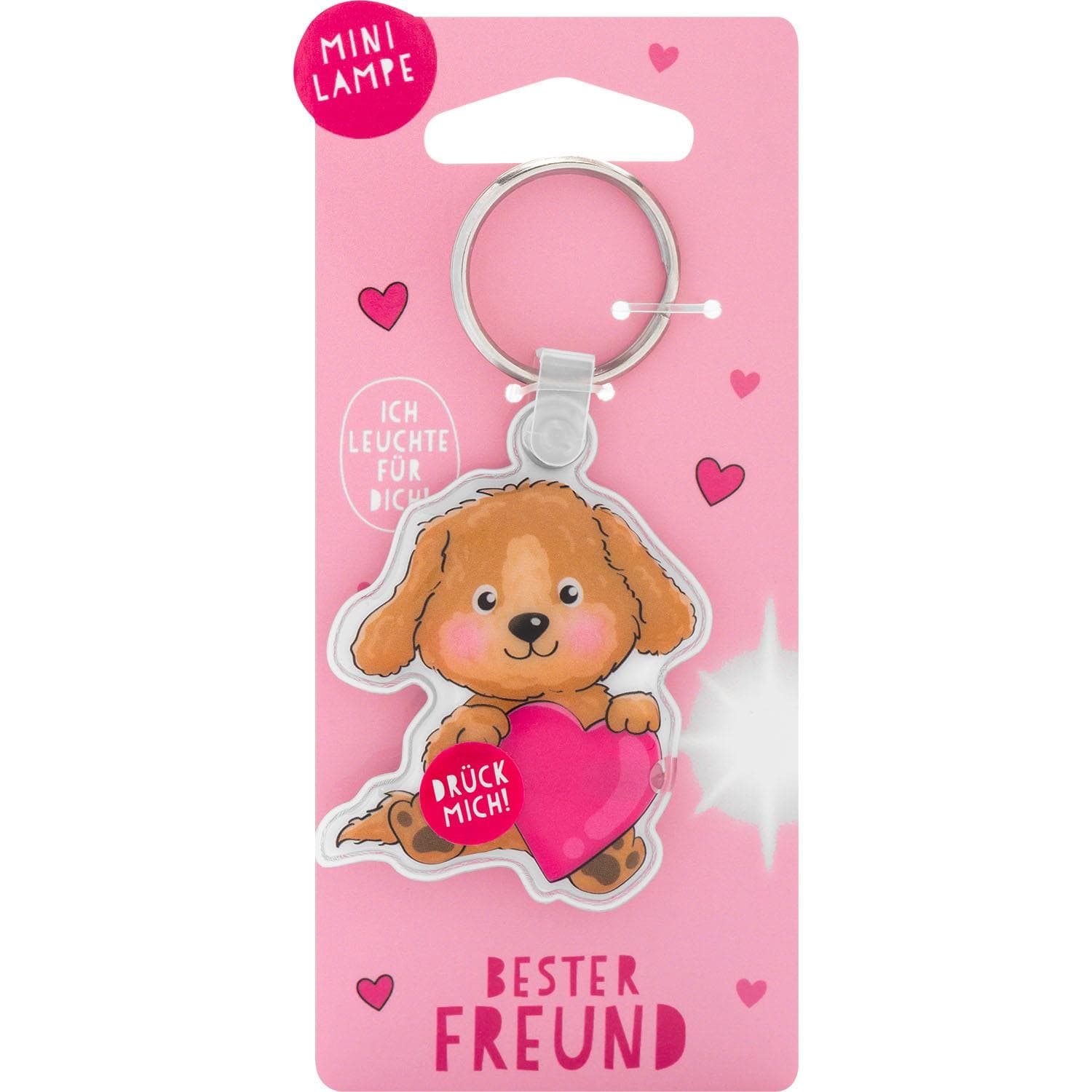 GRUSS&CO Schlüsselanhänger Mini Lampe »Hund«