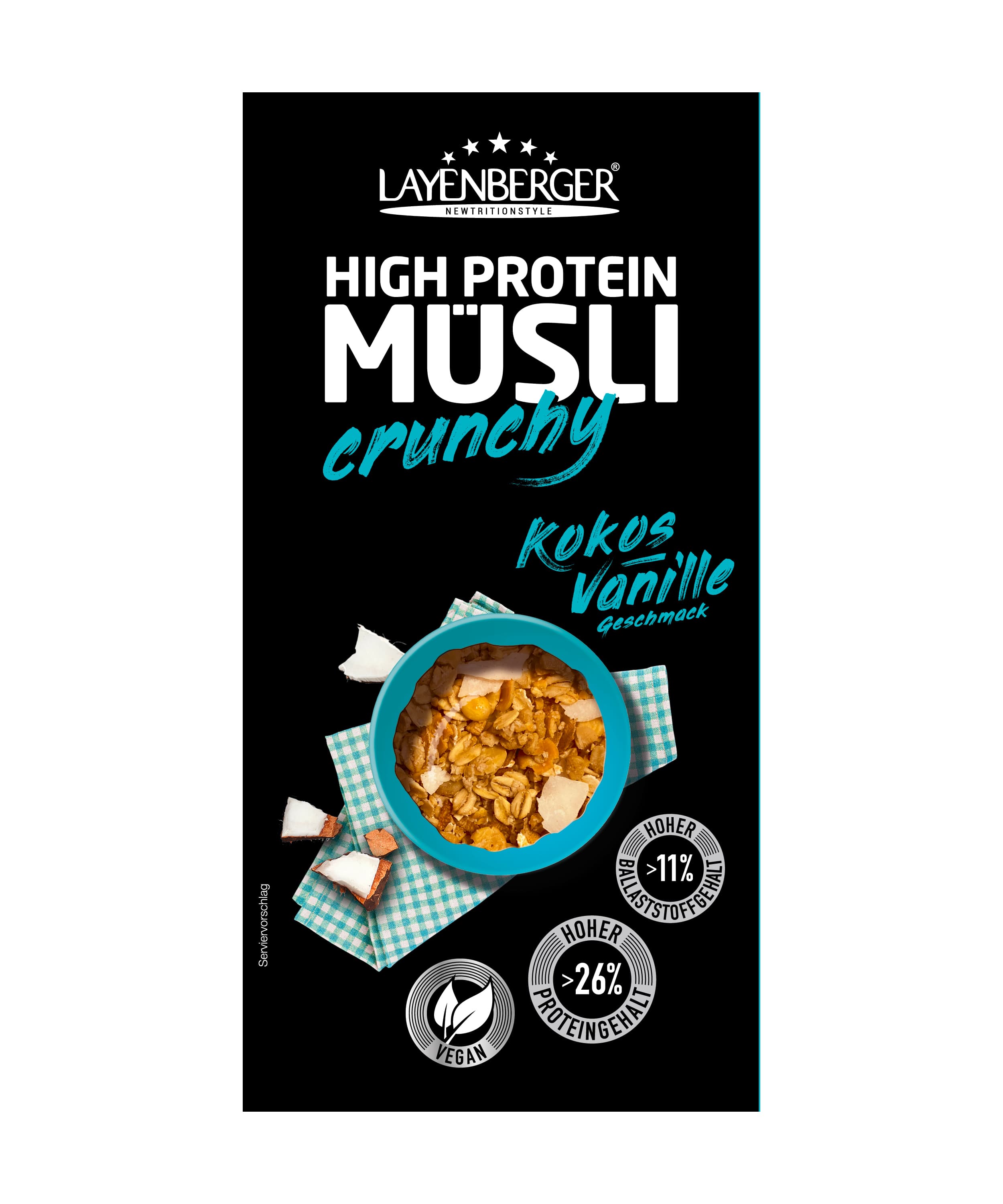 Layenberger High Protein Crunchy Müsli Kokos Vanille