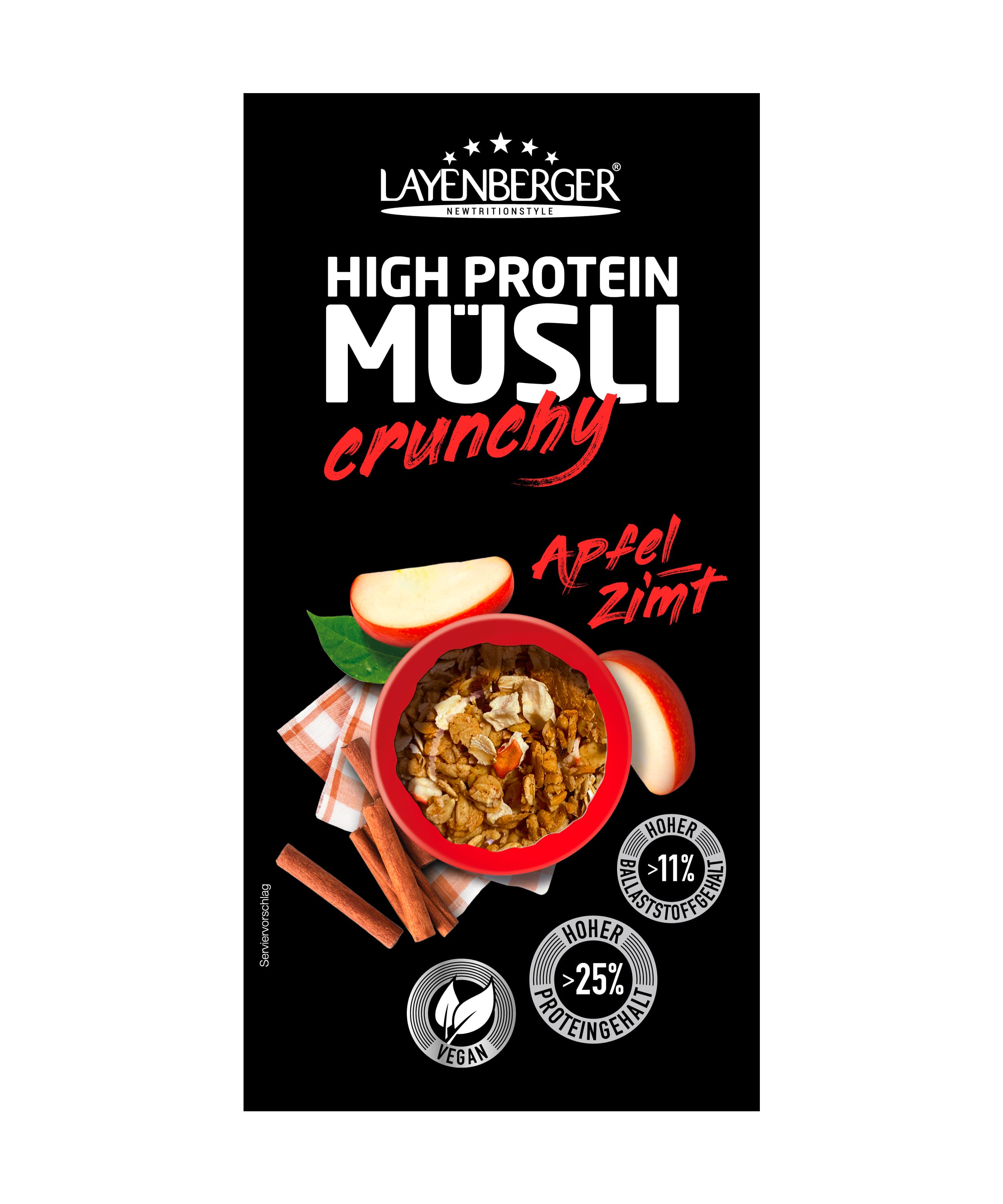 Layenberger High Protein Crunchy Müsli Apfel Zimt