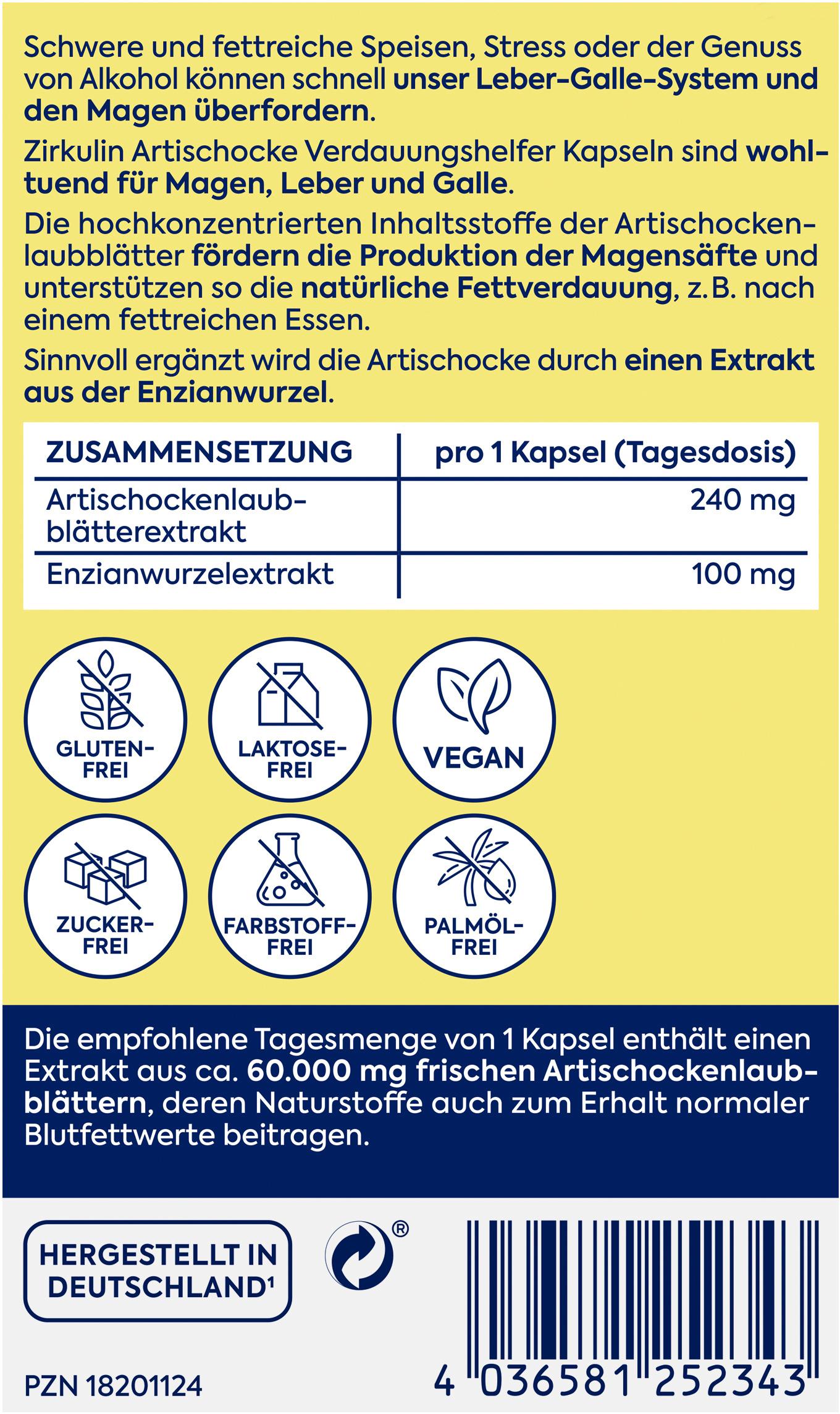 Produktbild Zirkulin Artischocke Verdauungshelfer hochdosiert 2 von 5